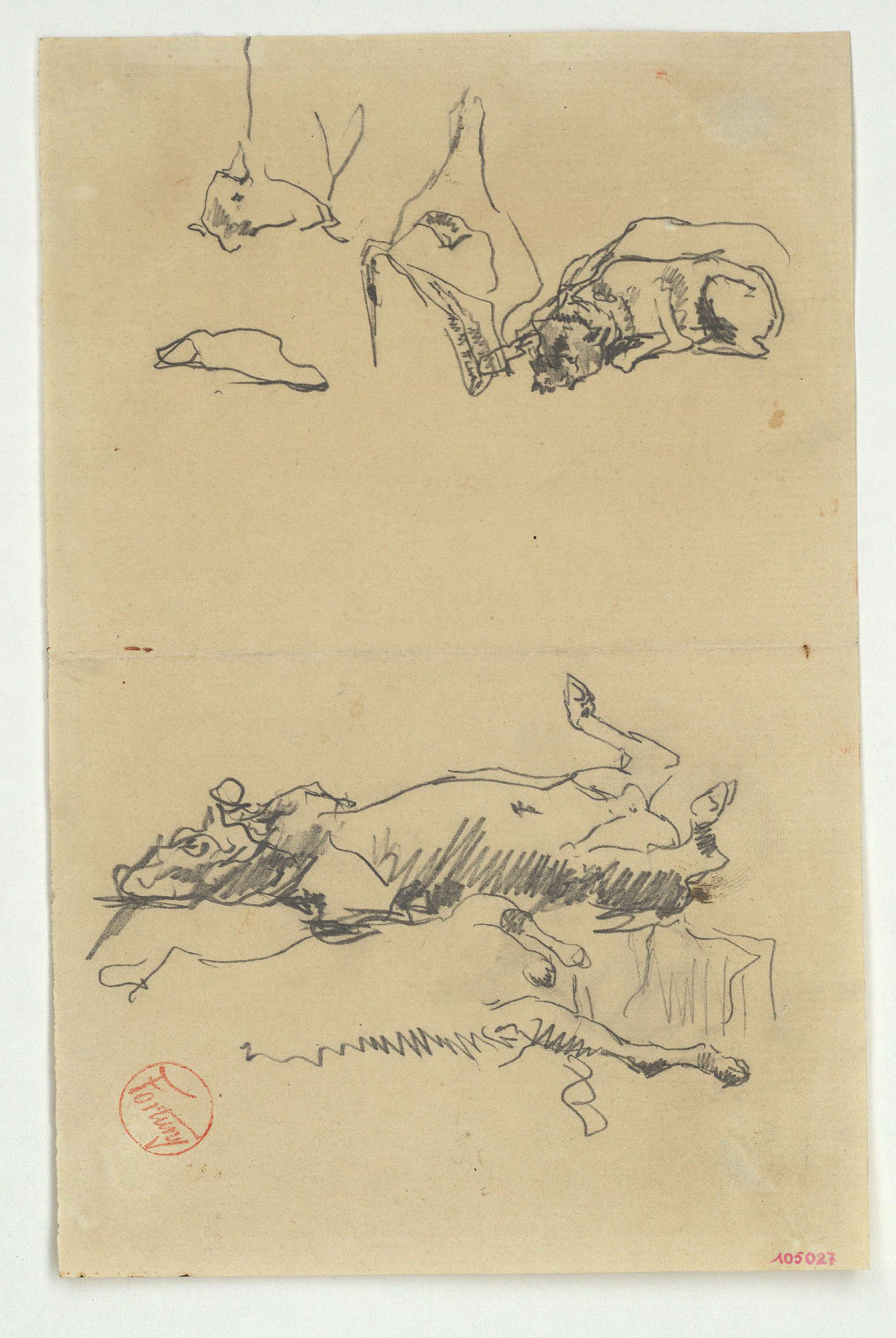 image for: Marià Fortuny - Estudi per al quadre «L&#039;escorxador de Portici» - Cap a 1874