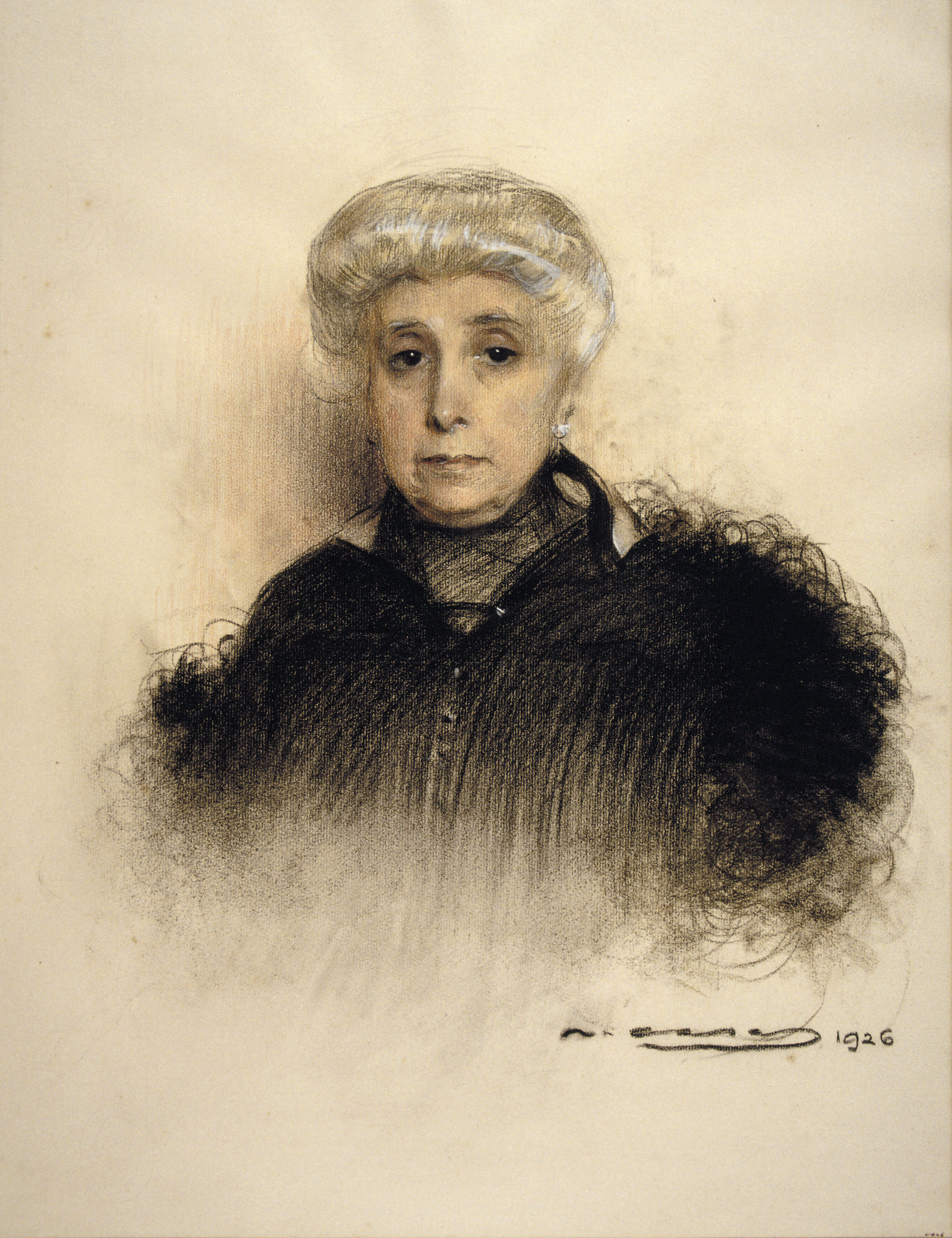 image for: Ramon Casas - Retrat de la senyora de Partagàs - 1926