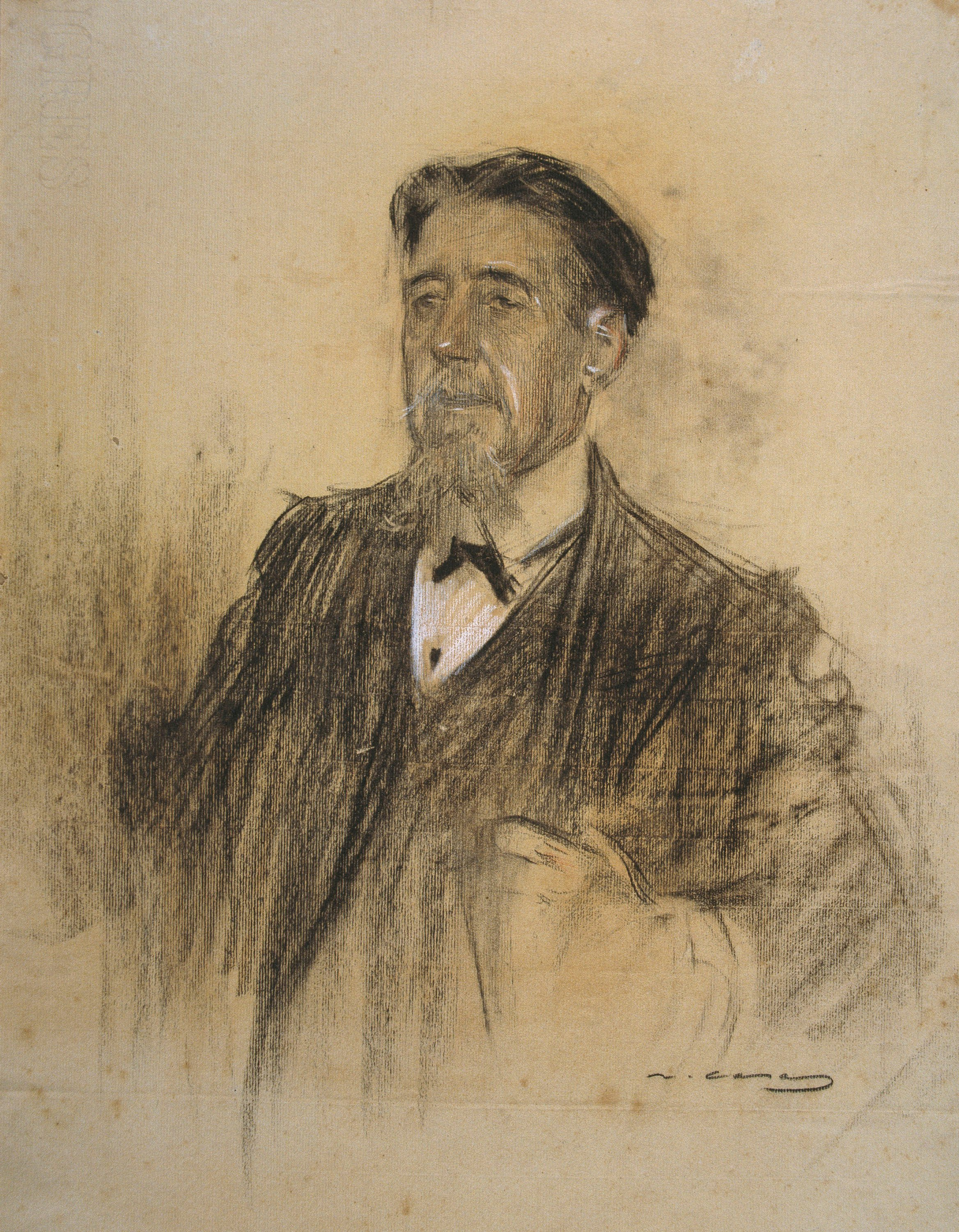 image for: Ramon Casas - Retrat de Melcior de Palau - Cap a 1904-1906