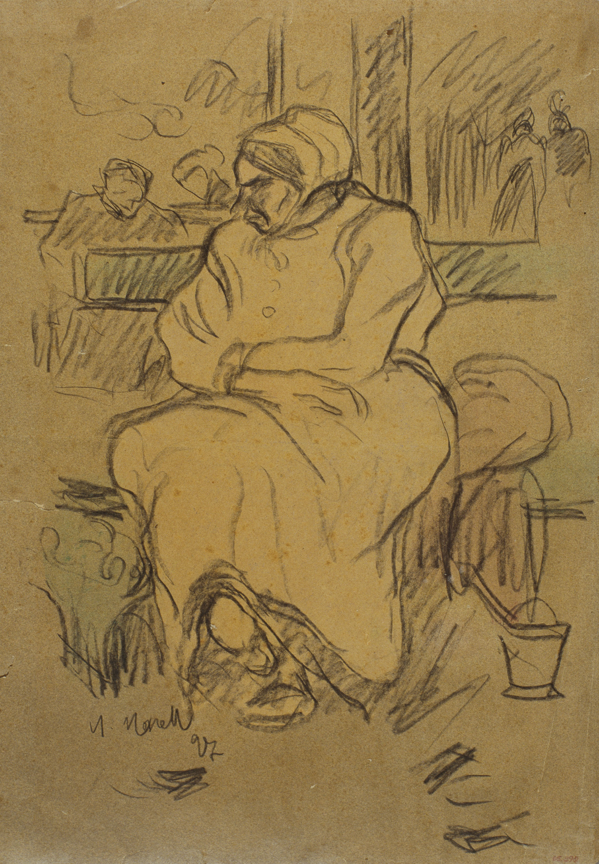 image for: Isidre Nonell - Dona asseguda - 1897