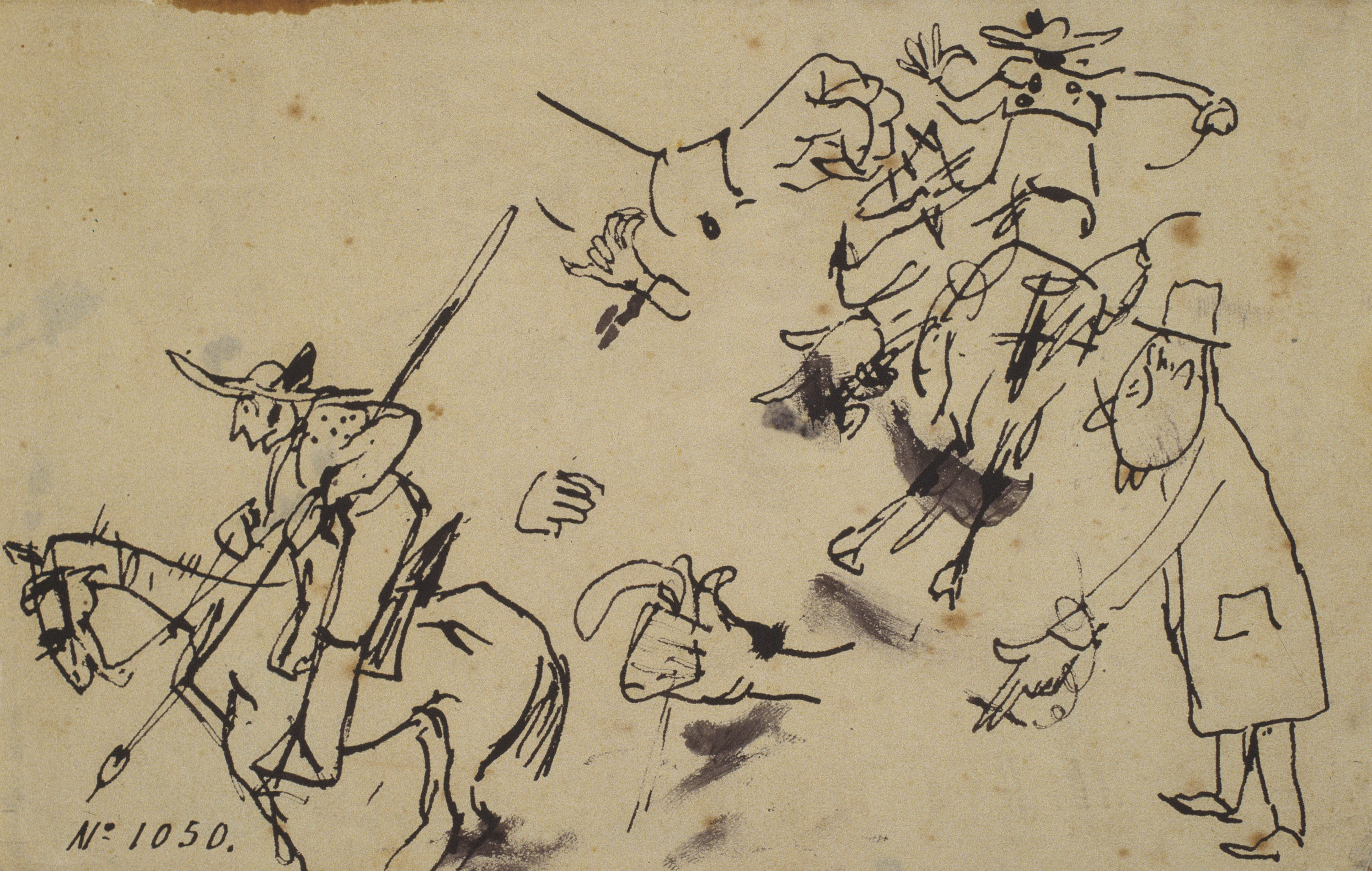 image for: Ramon Casas - Picadors i altres apunts - Cap a 1890-1900