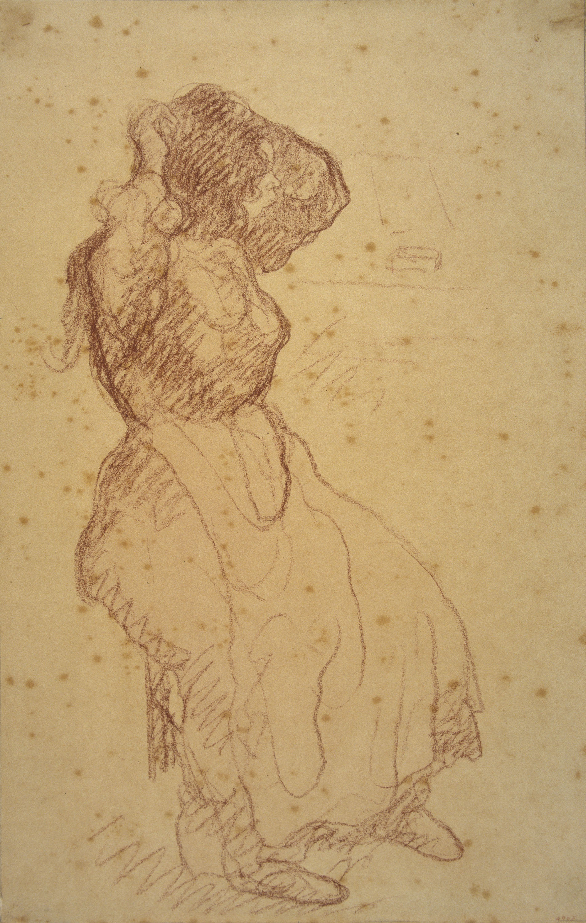 image for: Isidre Nonell - Gitana pentinant-se - 1909