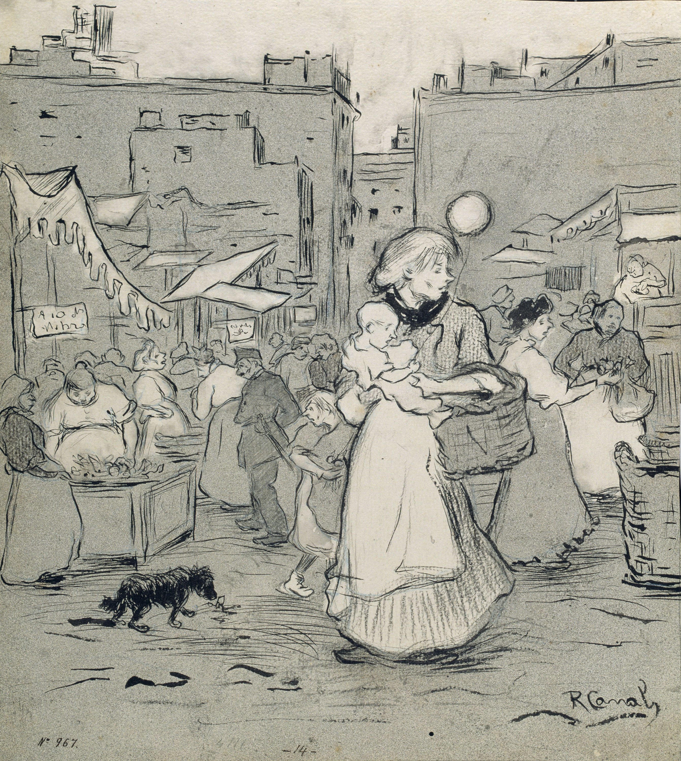 image for: Ricard Canals - La plaça de Jerusalem - 1896