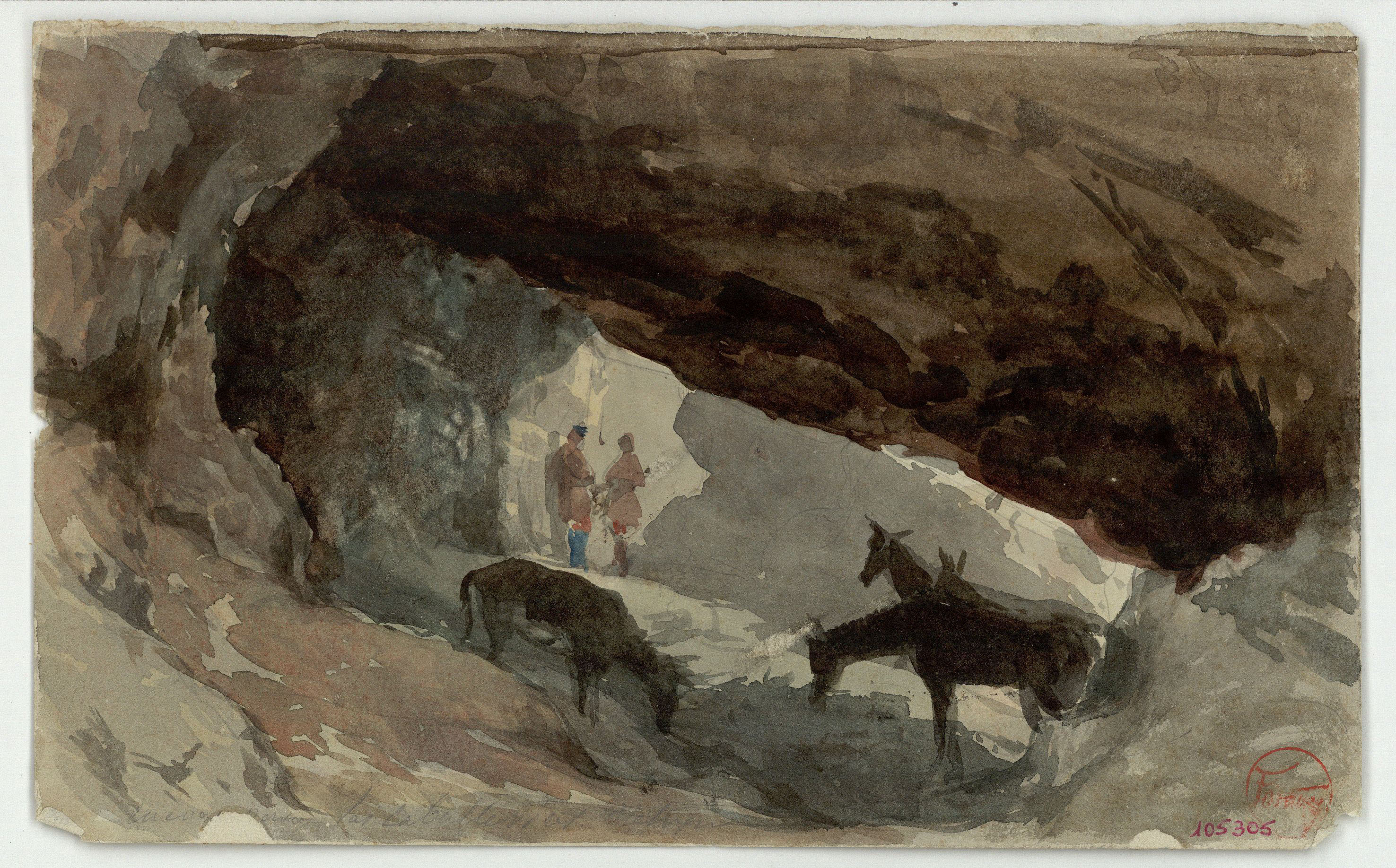 image for: Marià Fortuny - Gruta marroquina - Cap a 1860-1862