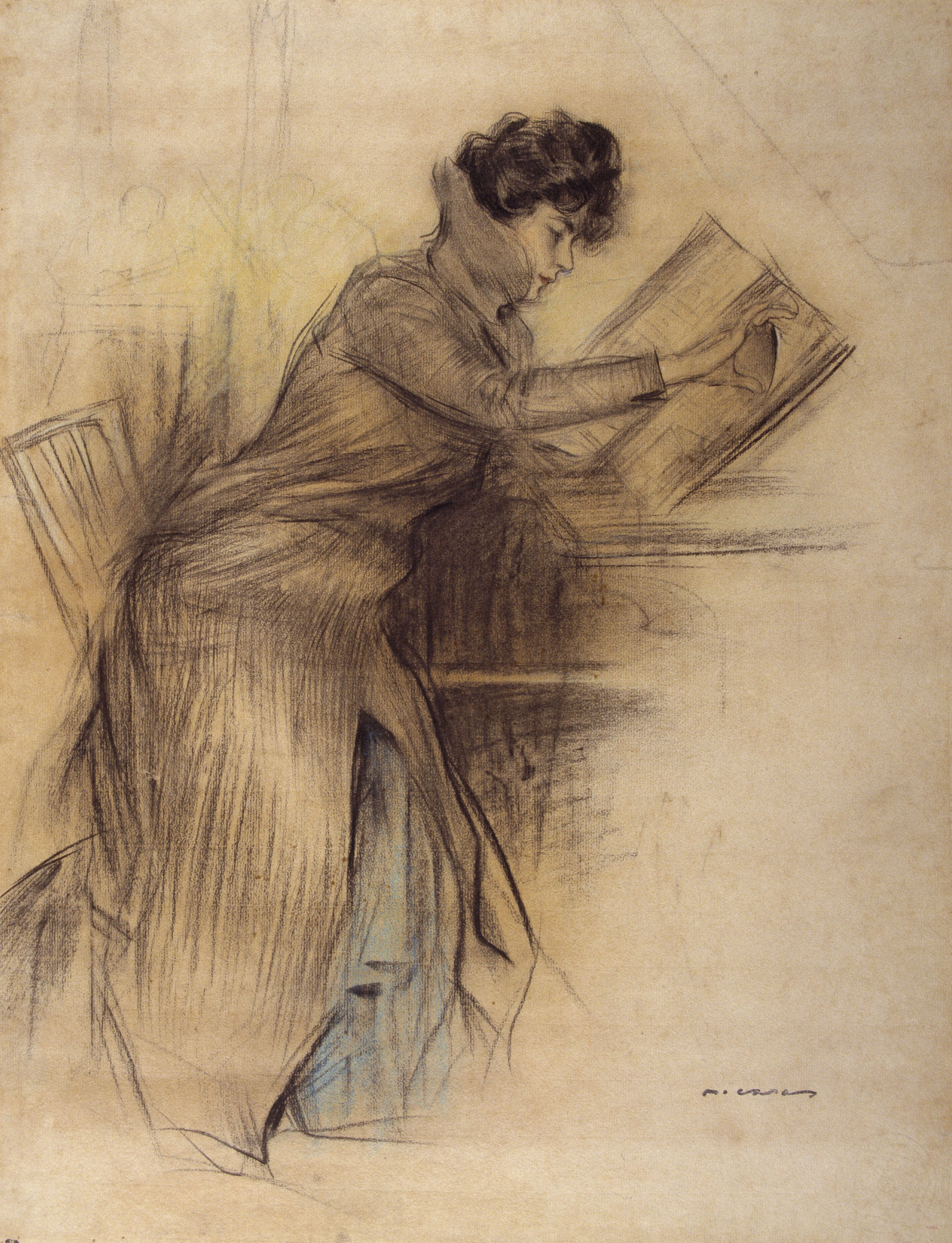 image for: Ramon Casas - Estudi per al cartell «L&#039;Avenç» - 1901