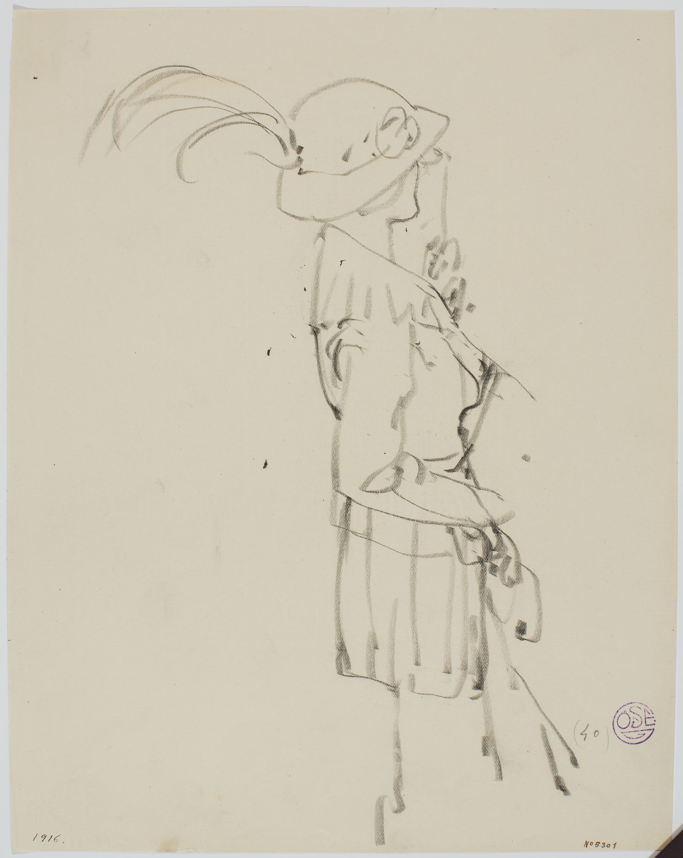 image for: Francesc Xavier Gosé - Dama amb binocles - Cap a 1906-1909