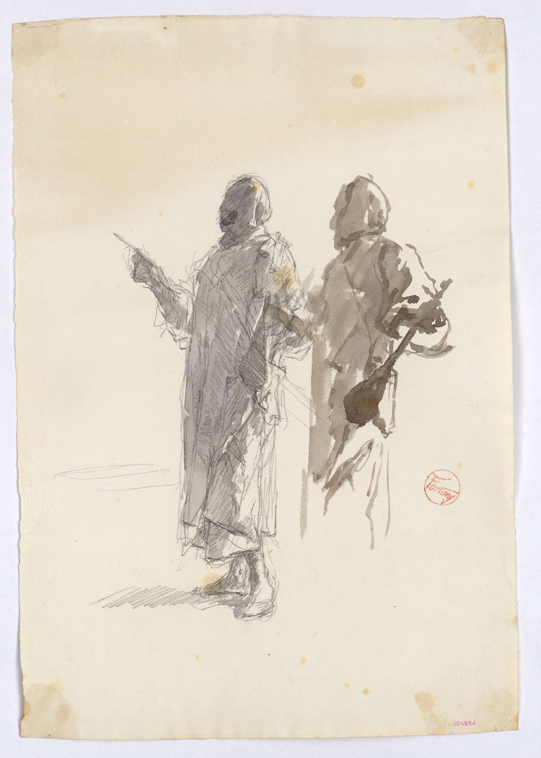 image for: Marià Fortuny - Estudi per al quadre «Músics àrabs» - Cap a 1872