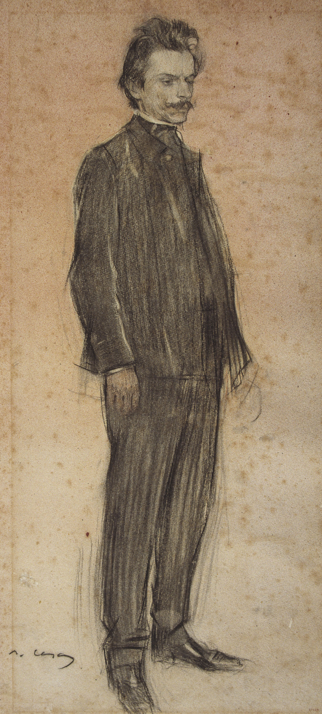 image for: Ramon Casas - Retrat d&#039;Enric Morera - Cap a 1897-1899