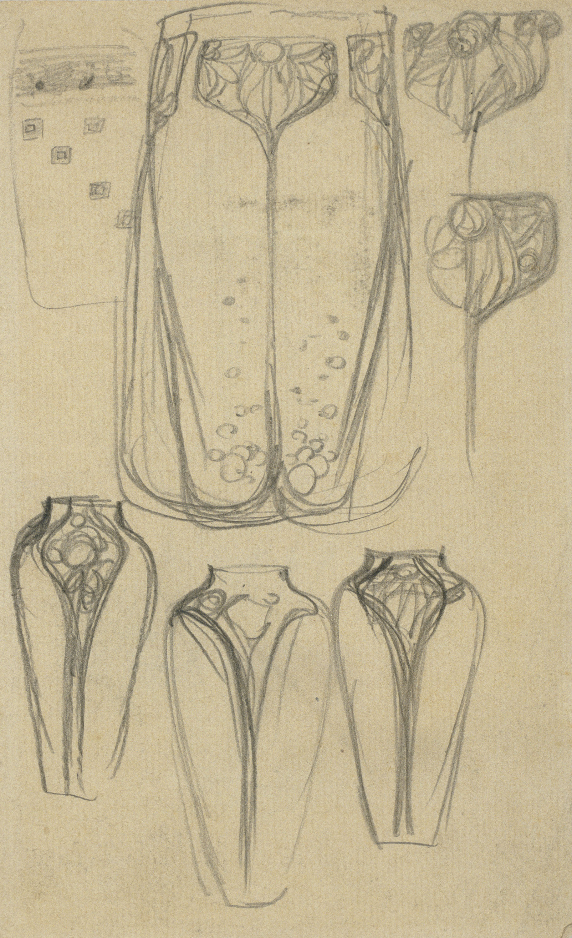 image for: Antoni Serra - Ornamentació per a gerros - Cap a 1904-1908