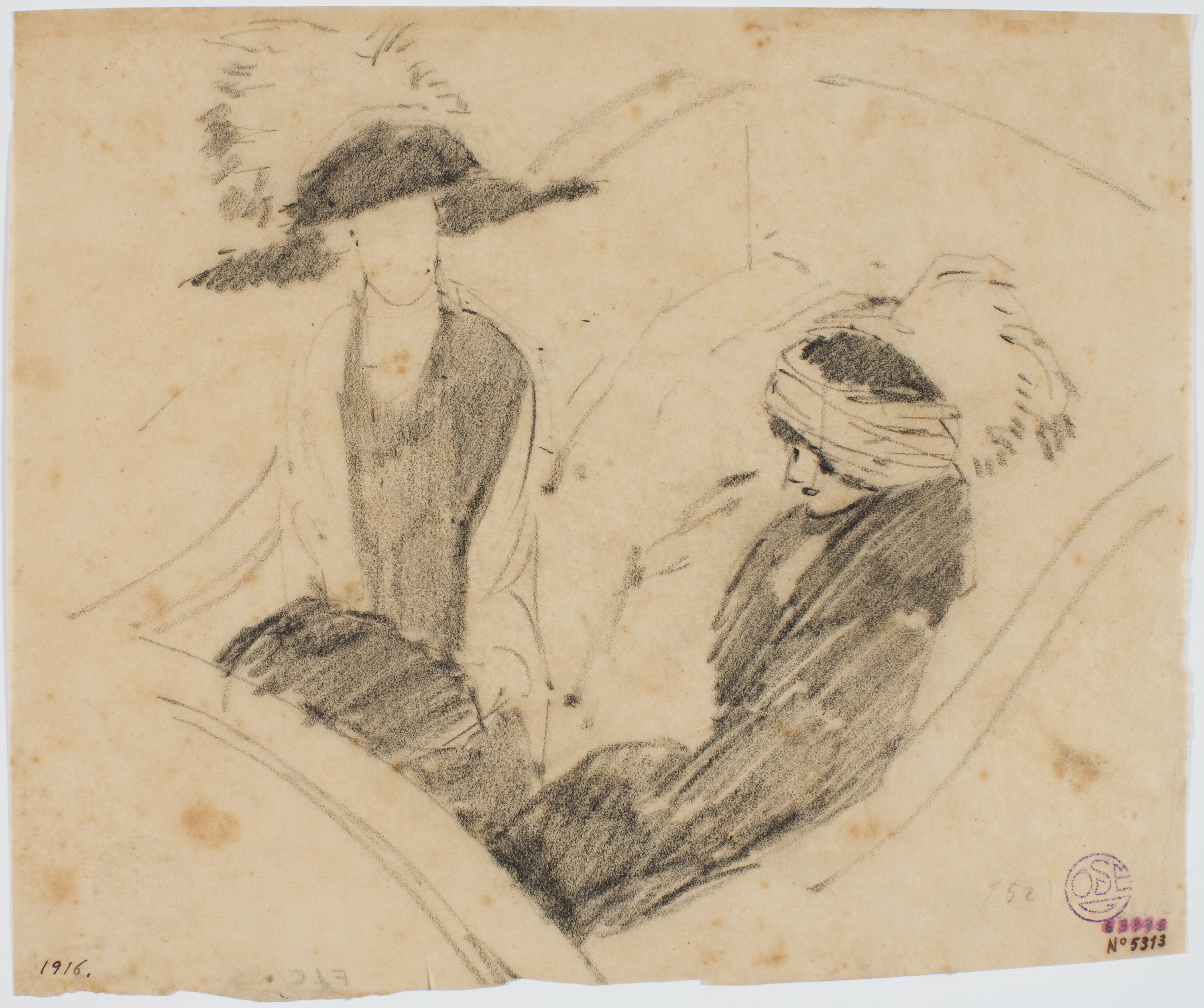 image for: Francesc Xavier Gosé - Dames en una llotja [?] - Cap a 1910