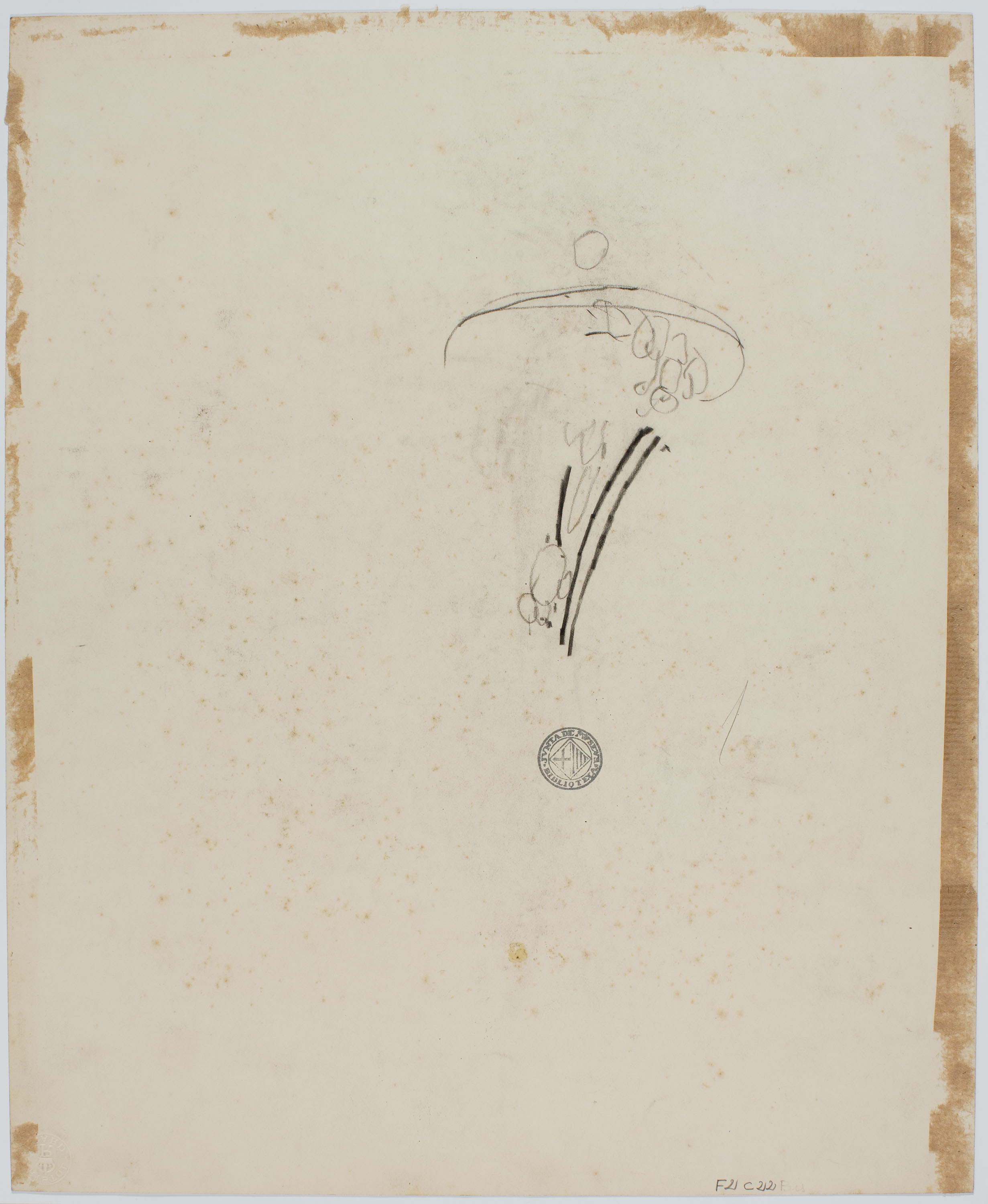 image for: Francesc Xavier Gosé - Dama asseguda (anvers) / Croquis de figura femenina (revers) - Cap a 1910 [1]