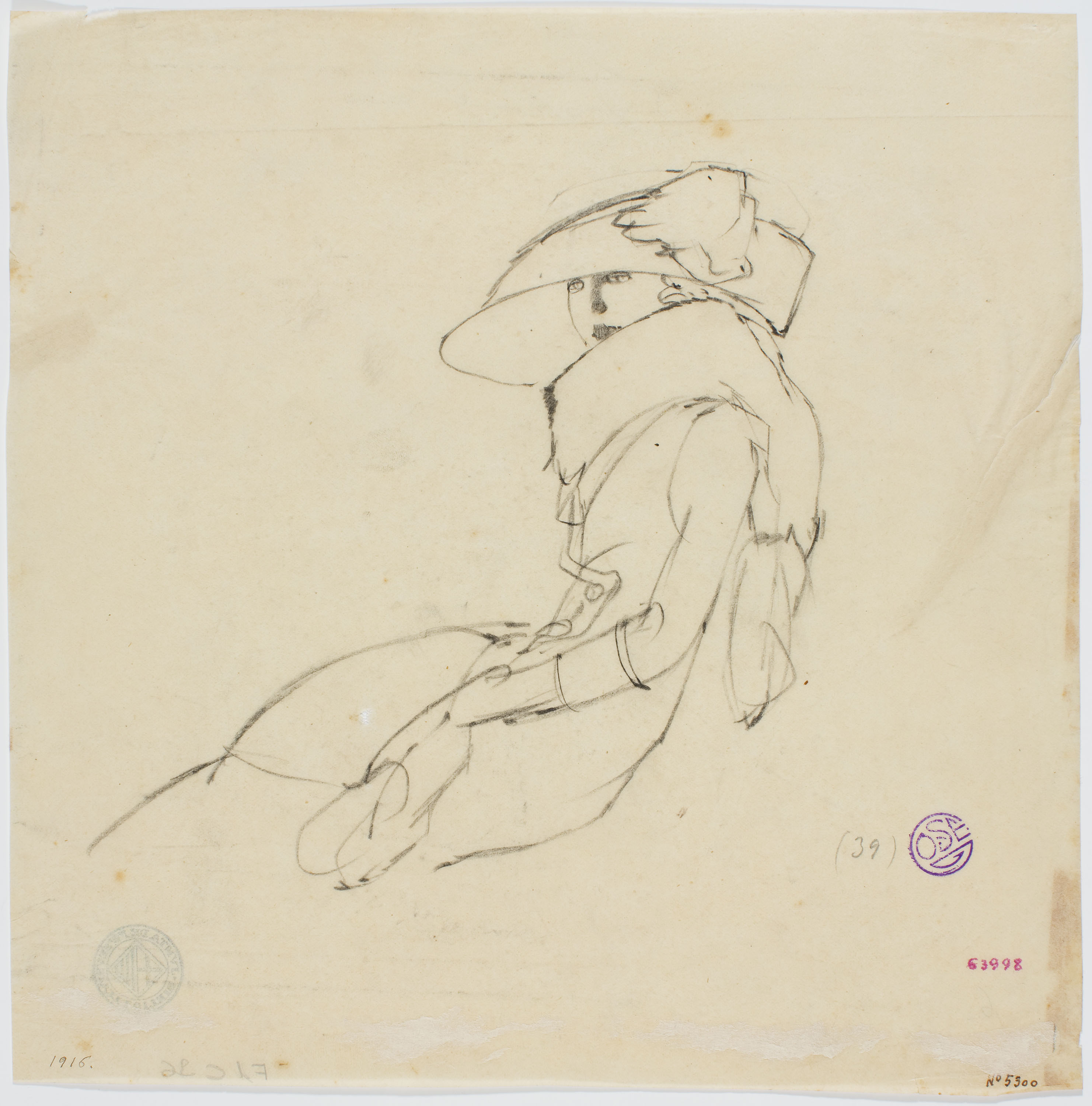 image for: Francesc Xavier Gosé - Dama asseguda - Cap a 1910