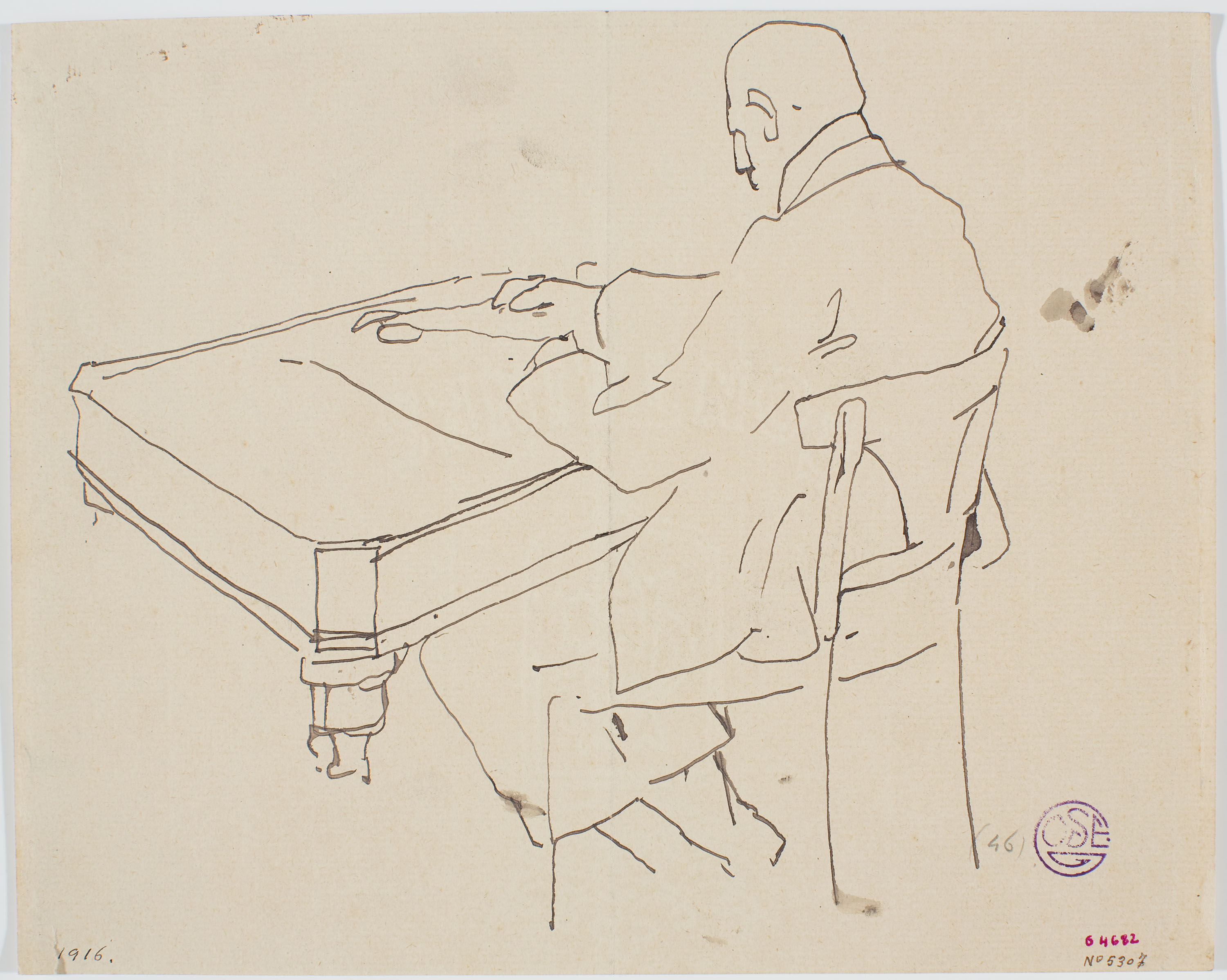 image for: Francesc Xavier Gosé - Home escrivint - Cap a 1910