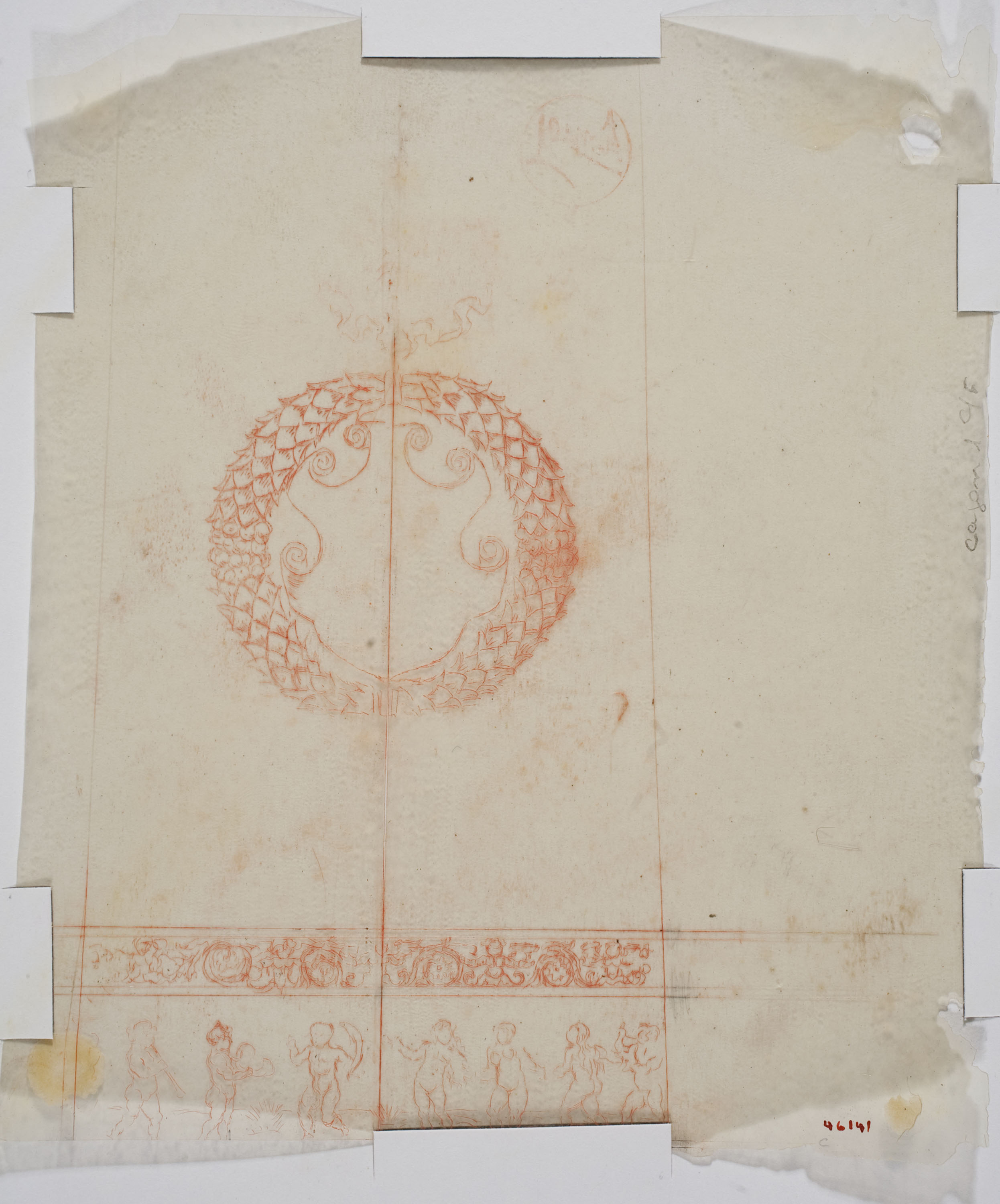 image for: Marià Fortuny - Calc de motius ornamentals d&#039;estil renaixentista - Cap a 1867-1872