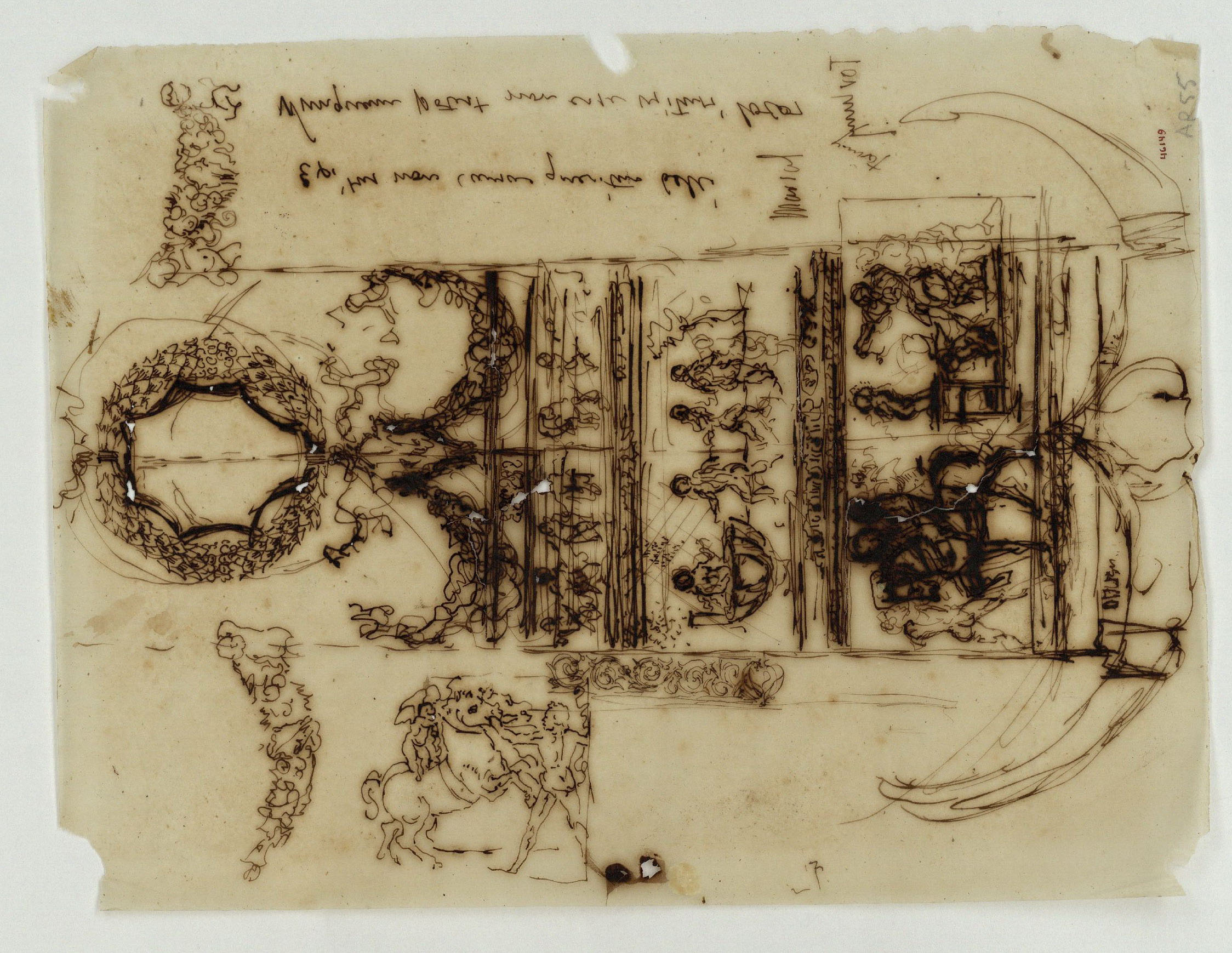 image for: Marià Fortuny - Calc de fulla d&#039;espasa d&#039;estil renaixentista - Cap a 1867-1872