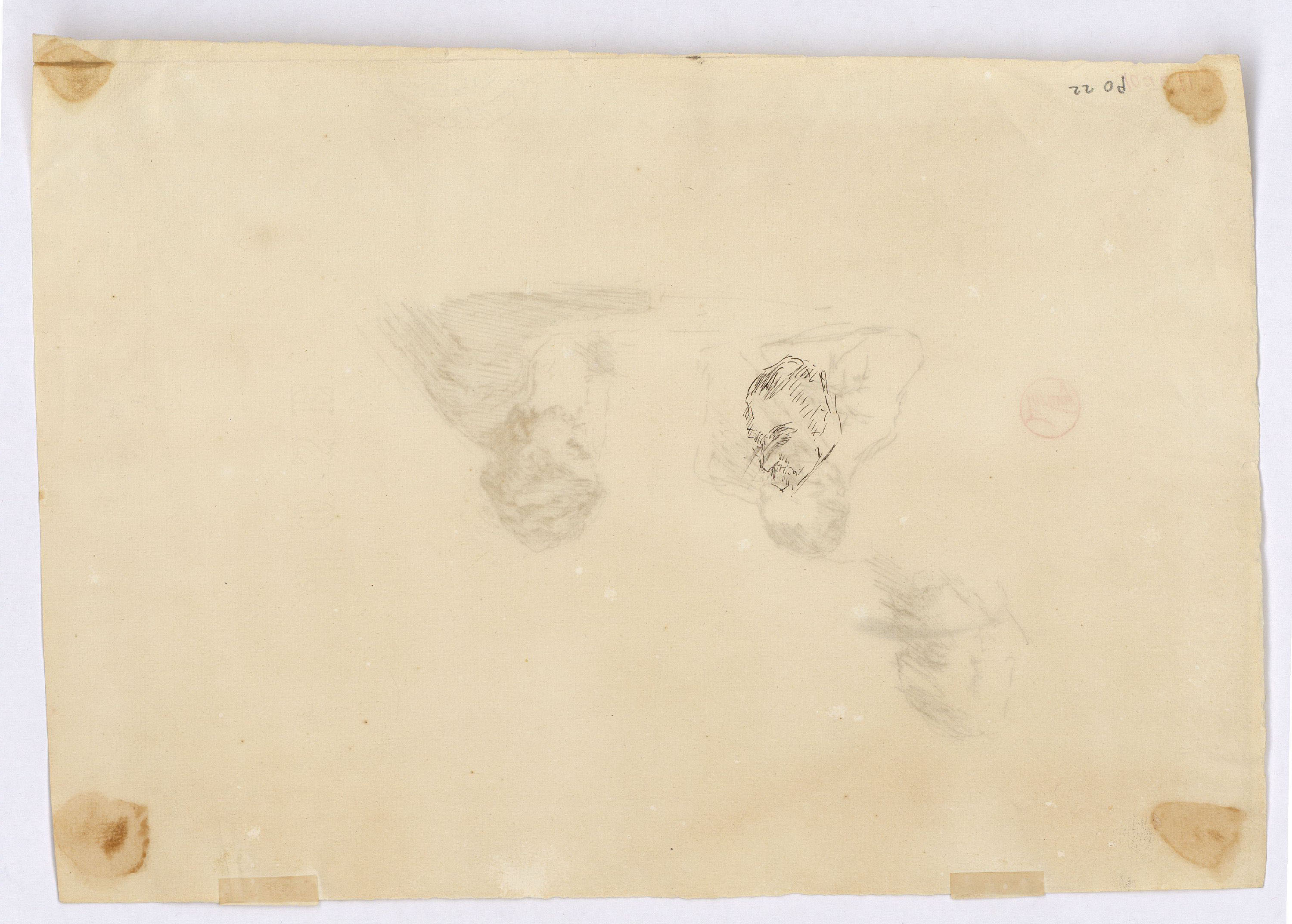 image for: Marià Fortuny - Bust de dona i bust d&#039;home (anvers) / Cap d&#039;home (revers) - Cap a 1867-1872 [1]