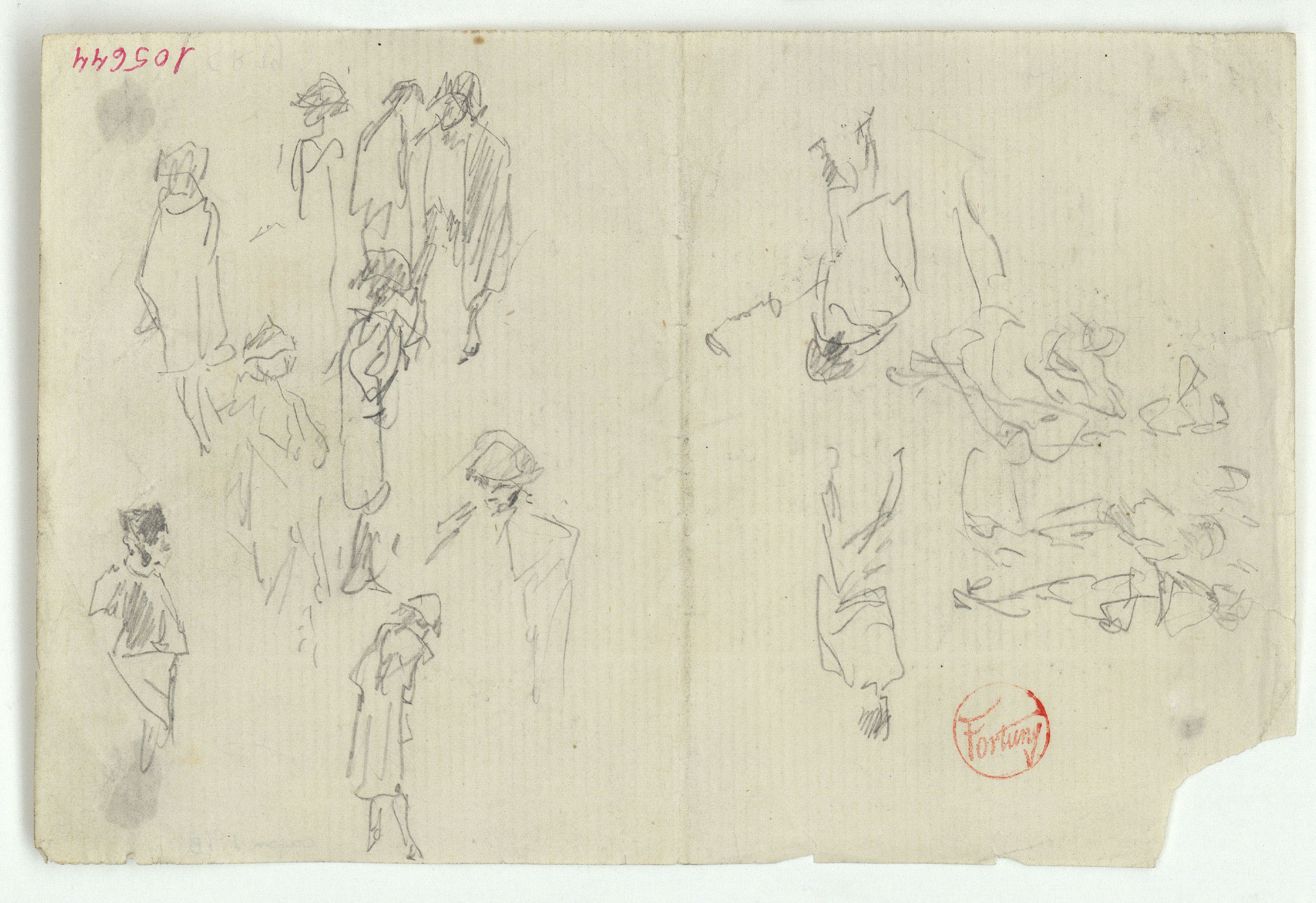 image for: Marià Fortuny - Figures amb capes i bicorns - Cap a 1867-1872