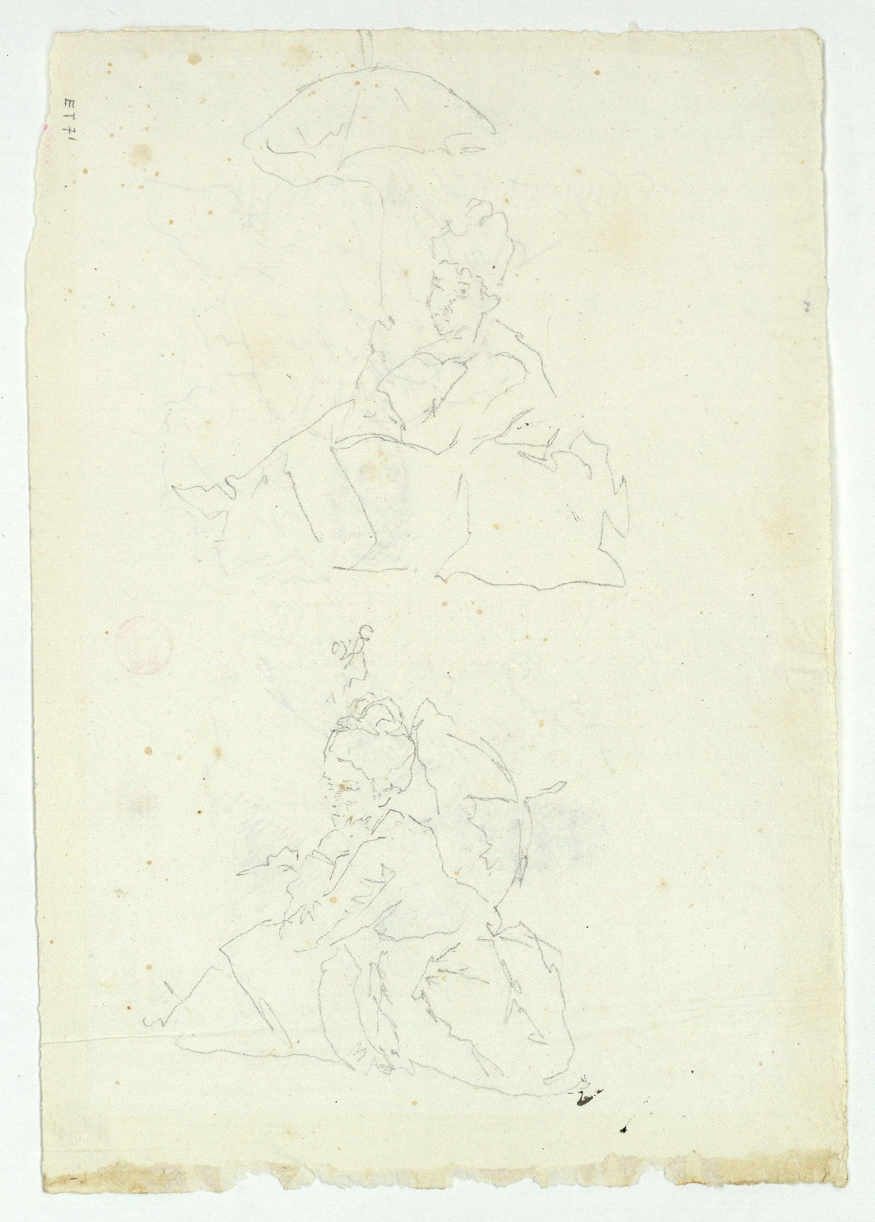 image for: Marià Fortuny - Estudi per al quadre «Platja de Portici» (anvers) / Estudi per al quadre «Platja de Portici» (revers) - Cap a 1874 [1]