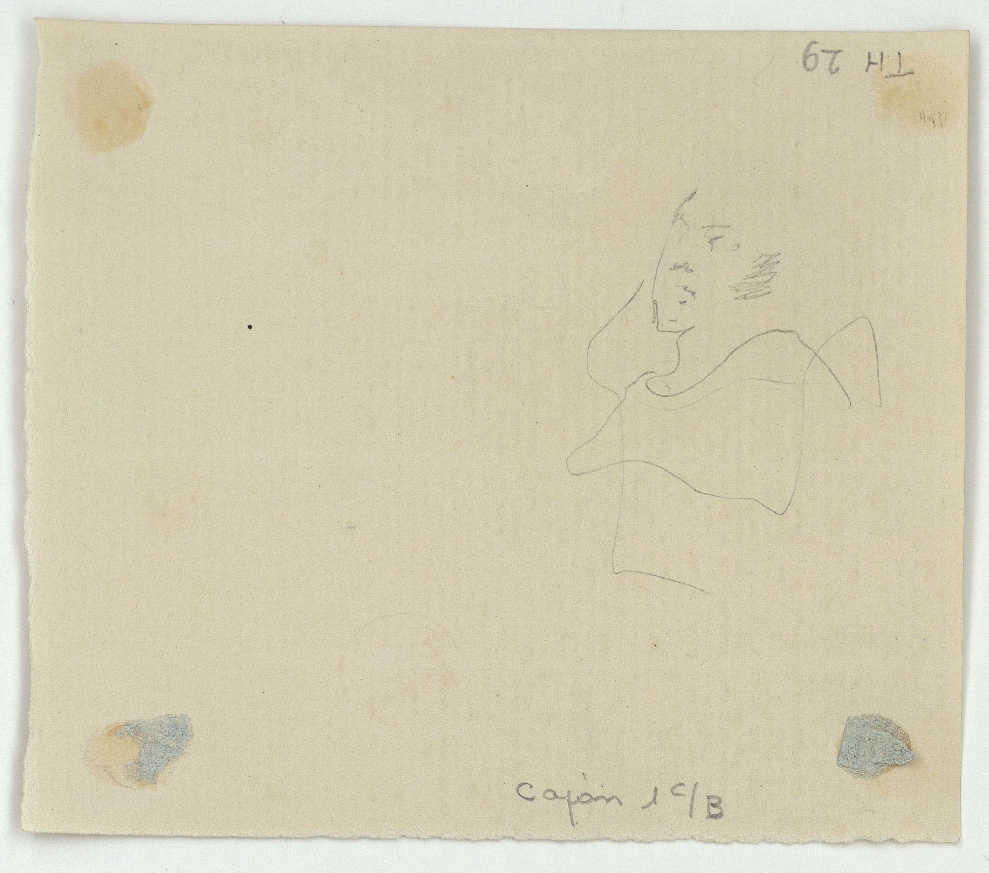 image for: Marià Fortuny - Retrat femení (anvers) / Esbós de retrat (revers) - Cap a 1870-1874 [1]