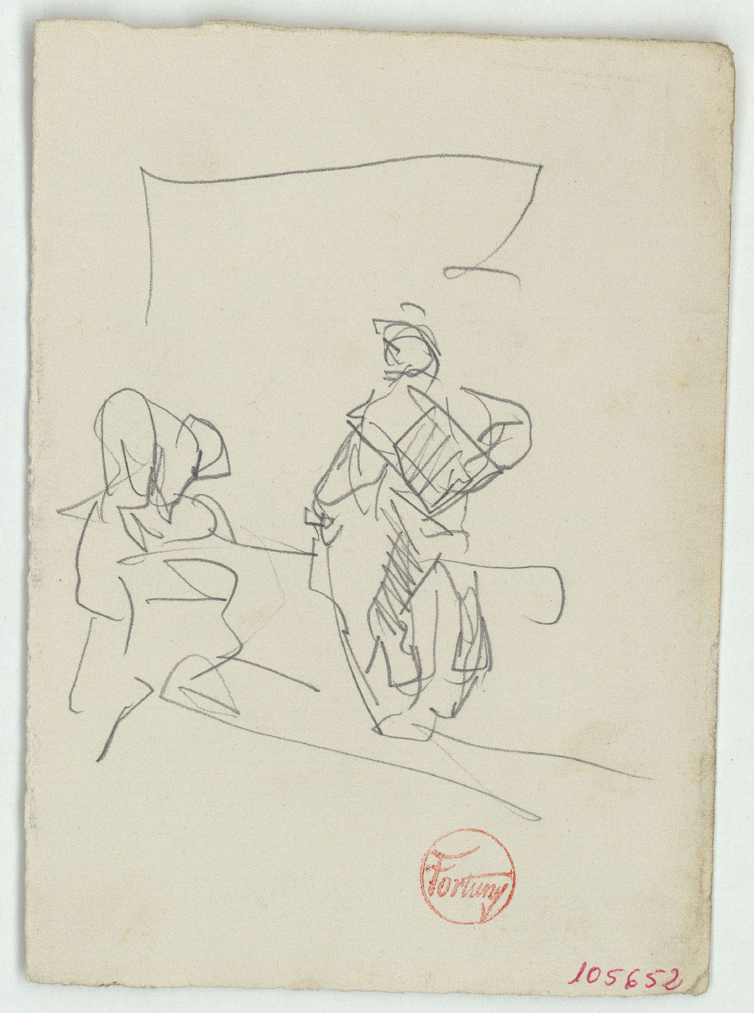 image for: Marià Fortuny - Croquis de figures - Cap a 1870-1872