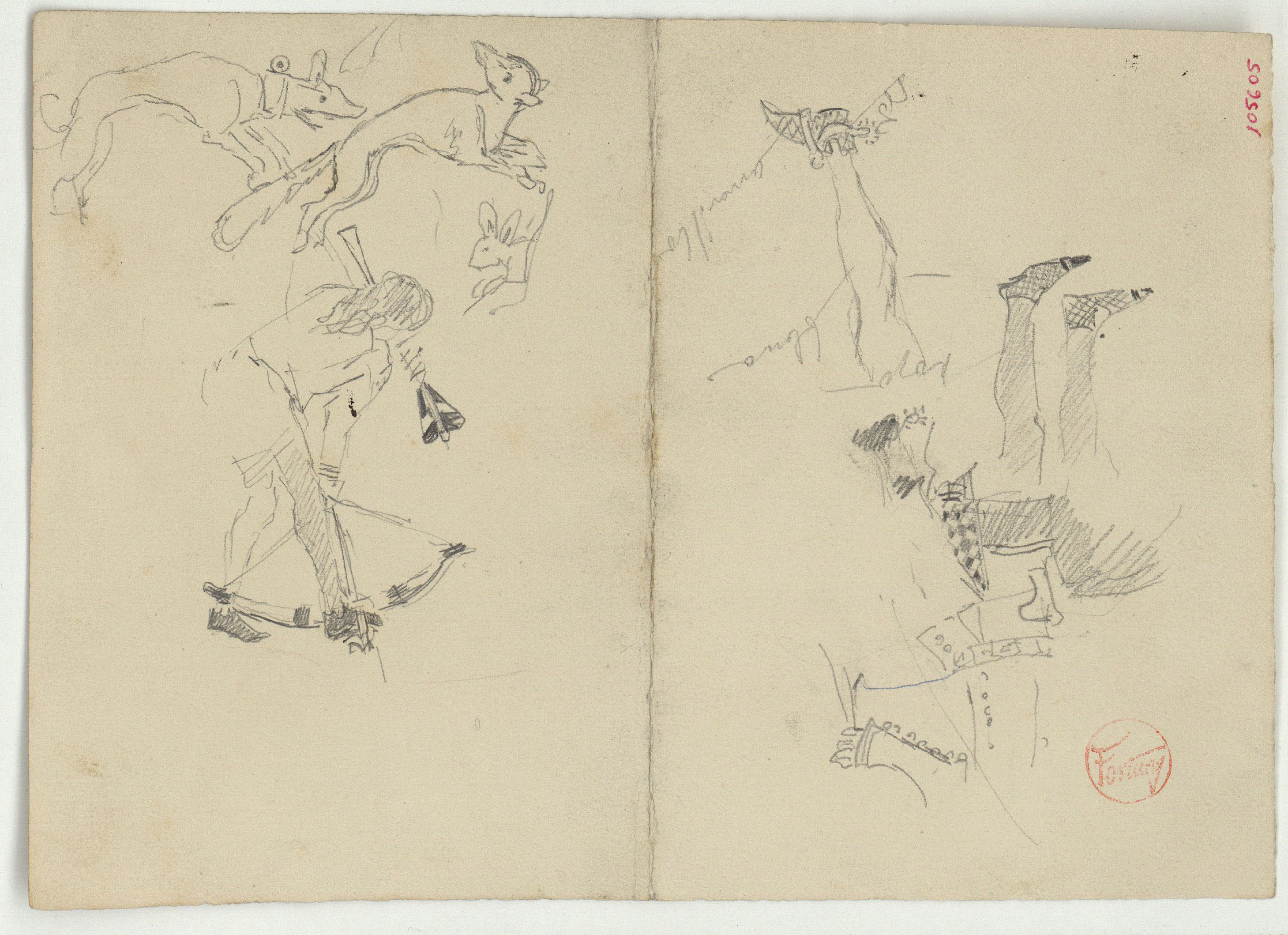 image for: Marià Fortuny - Figures amb indumentària medieval i animals - Cap a 1867-1872