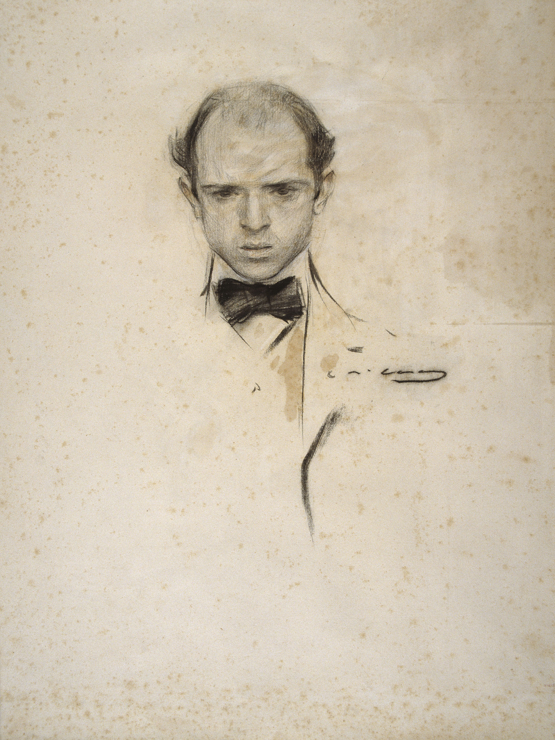 image for: Ramon Casas - Retrat de Pau Casals - Cap a 1902-1904