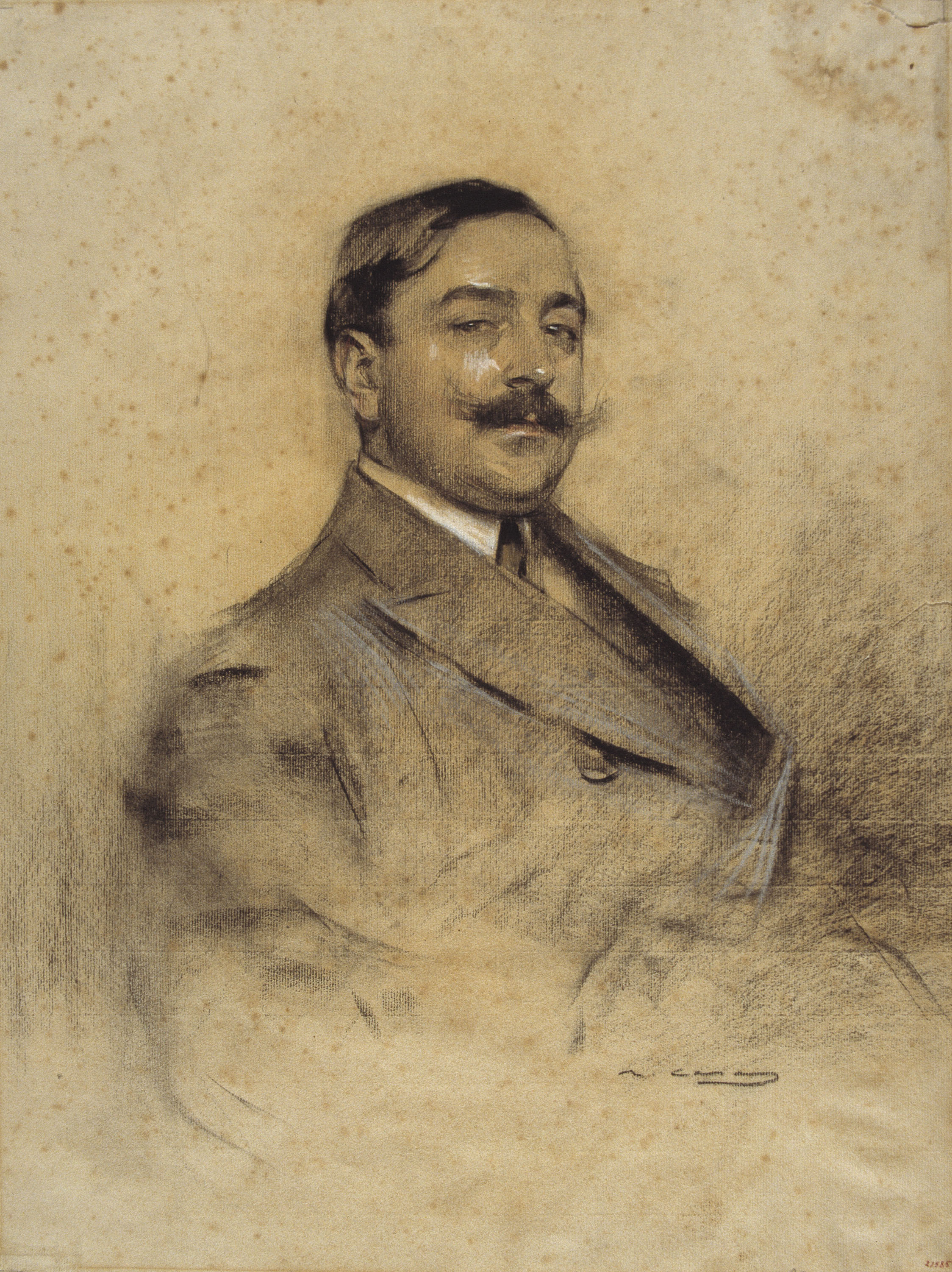 image for: Ramon Casas - Retrat de Manuel Bueno - Cap a 1904-1905