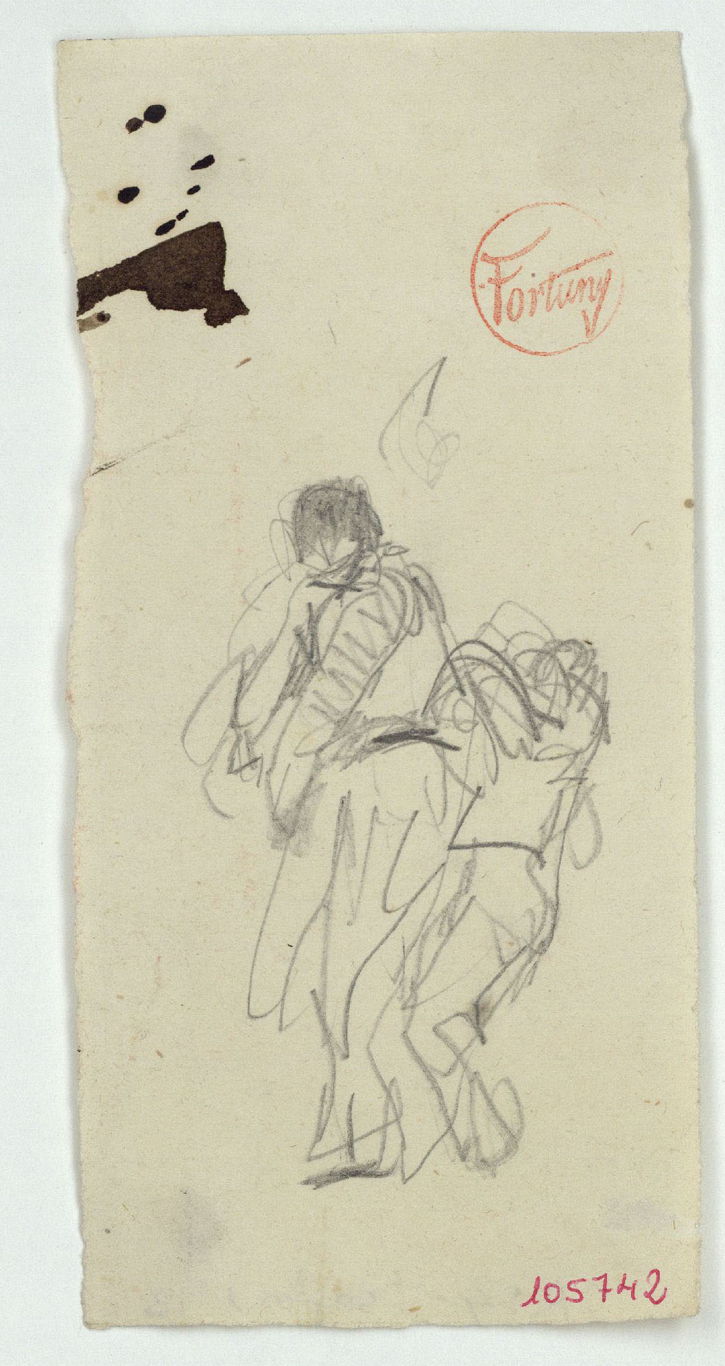 image for: Marià Fortuny - Esbós de figures - Cap a 1871