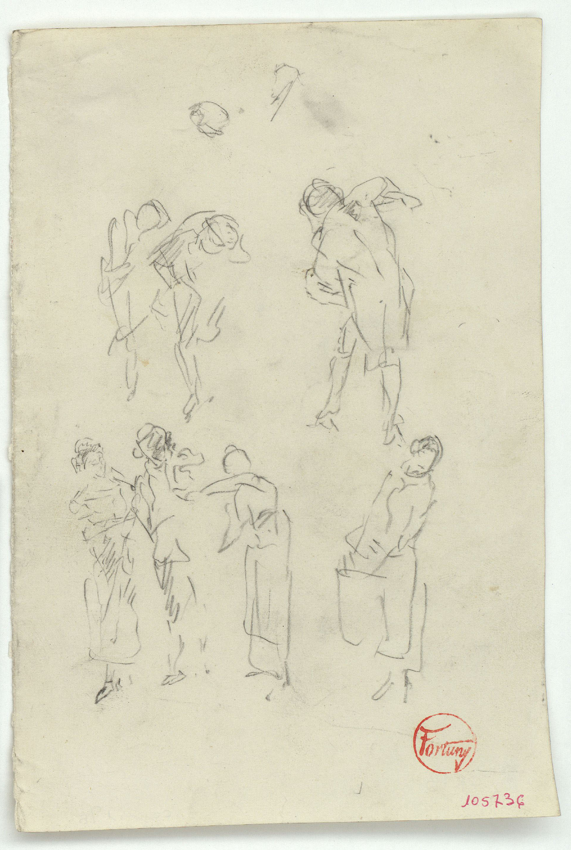 image for: Marià Fortuny - Croquis de figures - Cap a 1866-1870