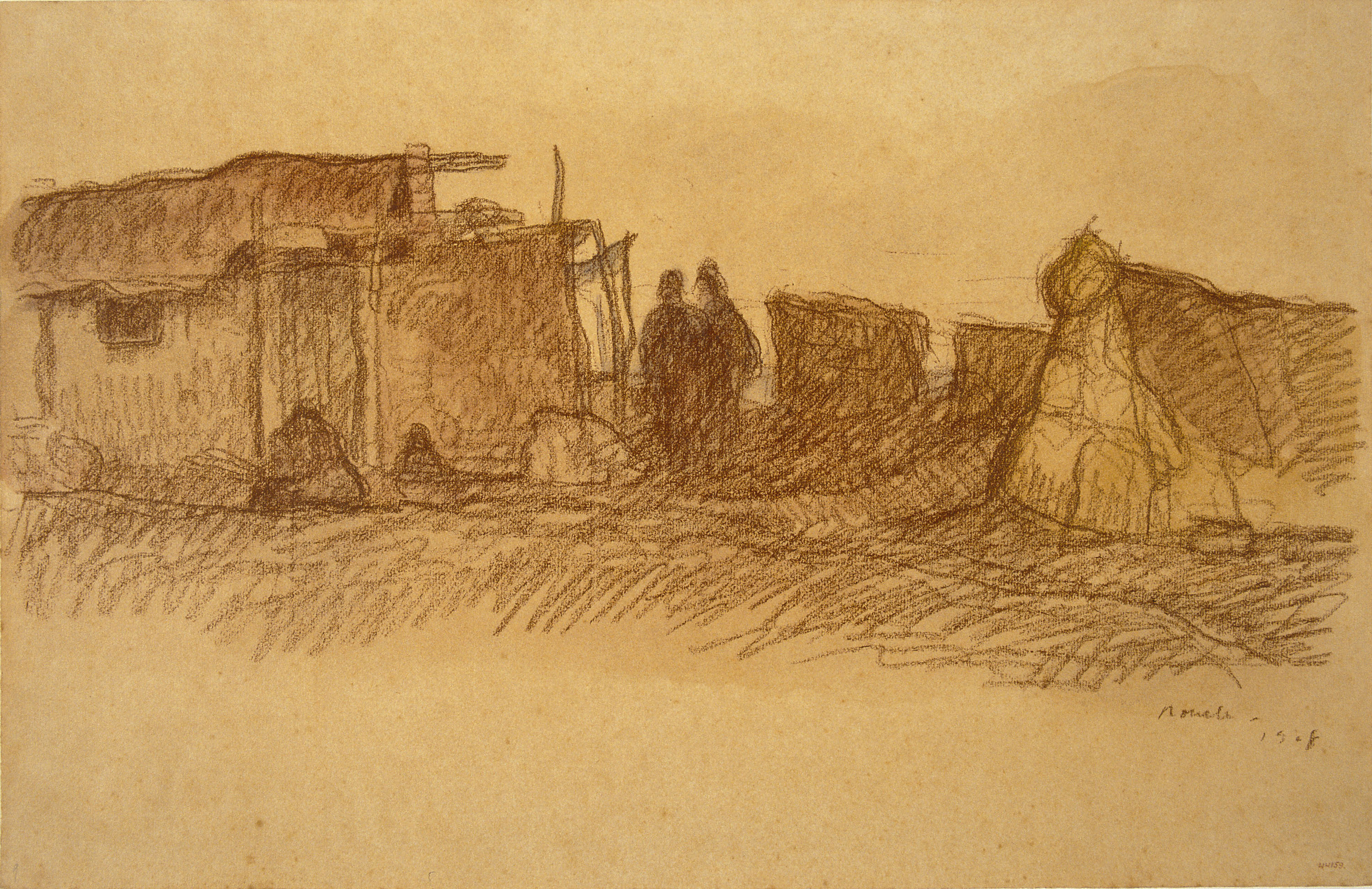 image for: Isidre Nonell - Barraques del Somorrostro a Barcelona - 1908