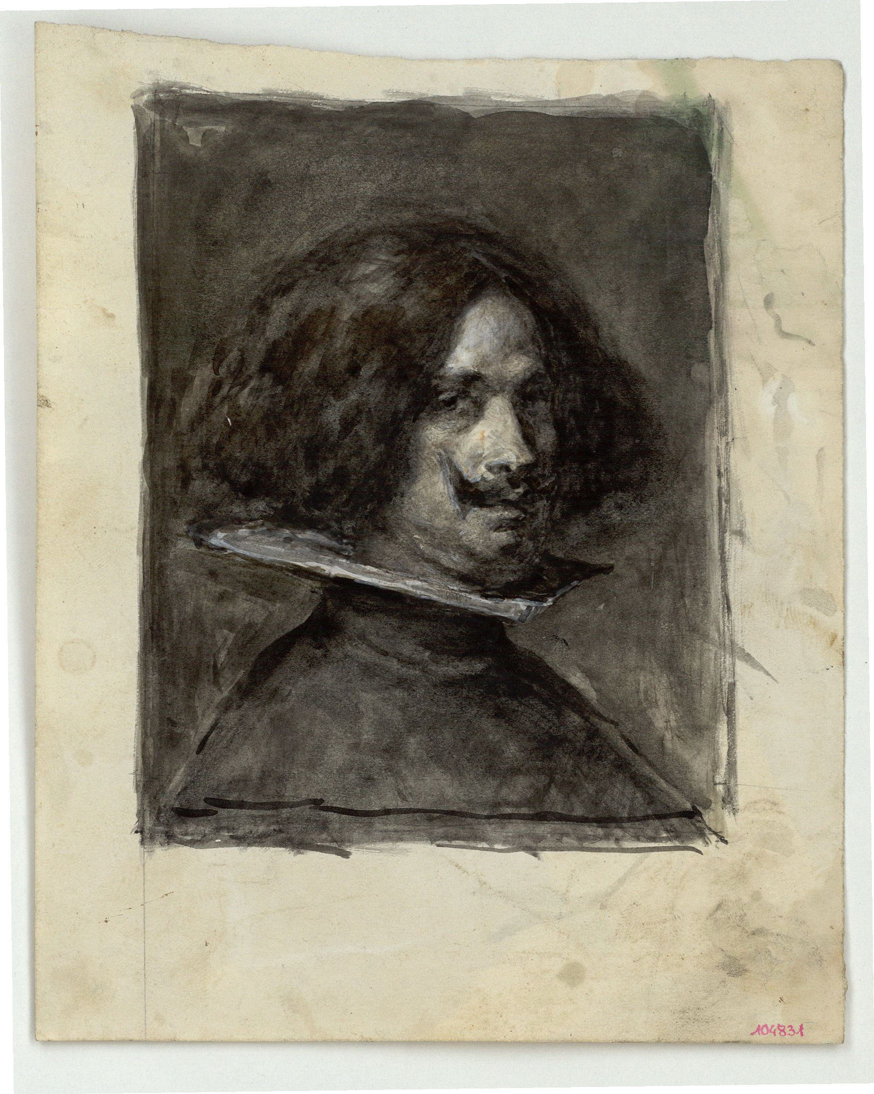 image for: Marià Fortuny - Estudi per al gravat «Retrat de Velázquez» - Cap a 1873