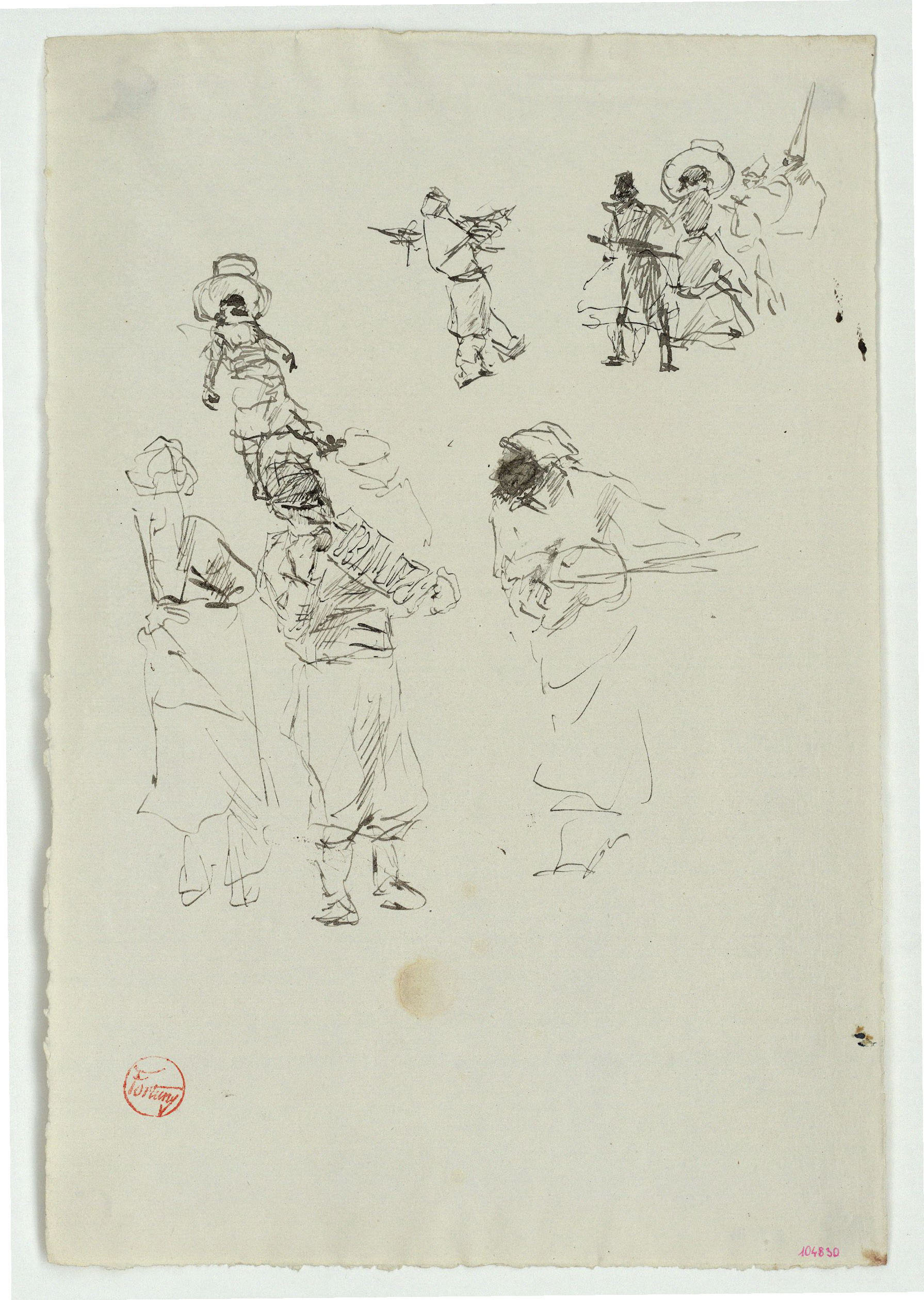 image for: Marià Fortuny - Estudi per al quadre «Enterrament a Granada» - Cap a 1871