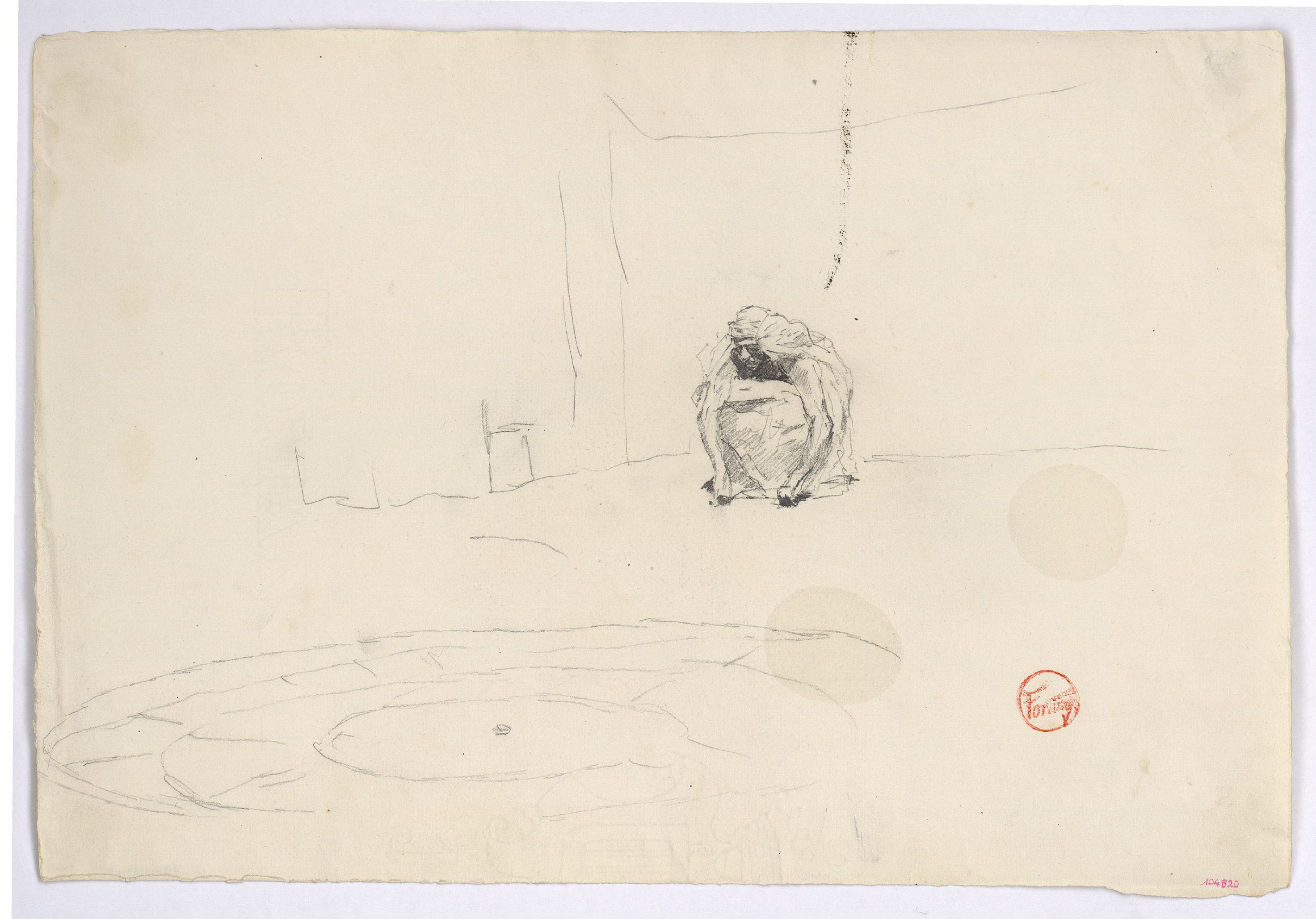 image for: Marià Fortuny - Estudi per al quadre «El tribunal de l&#039;Alhambra» - Cap a 1871
