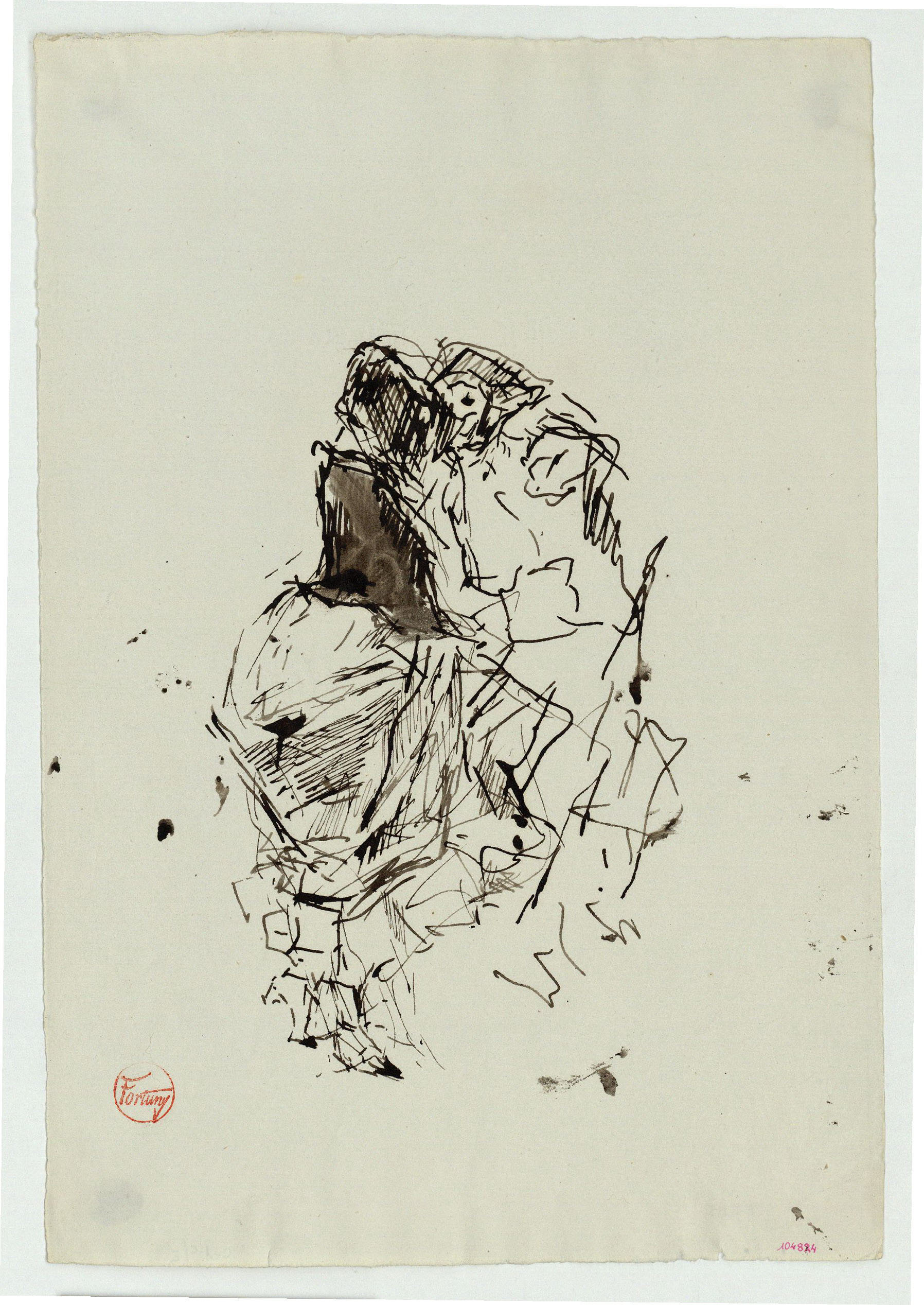 image for: Marià Fortuny - Estudi per al quadre «Enterrament a Granada» - Cap a 1871