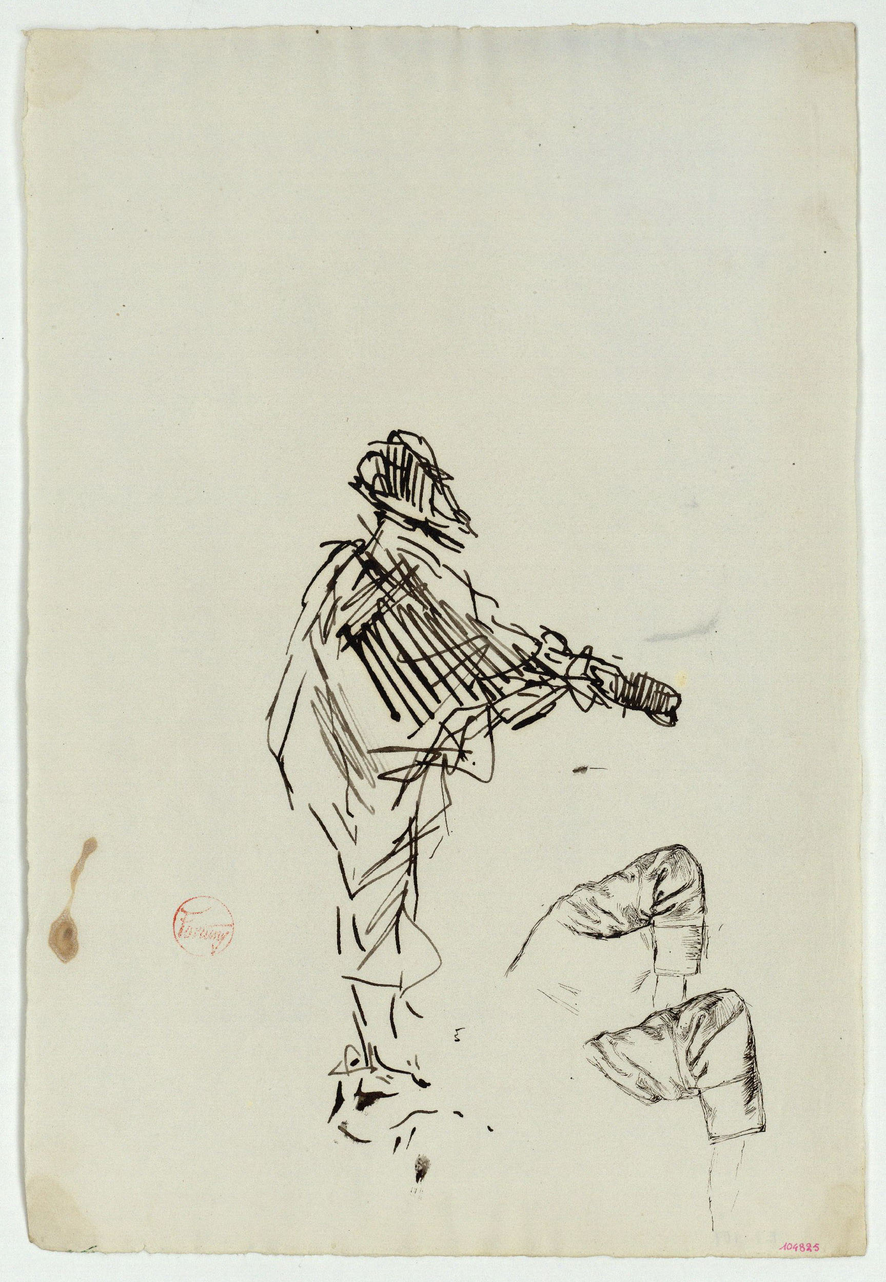 image for: Marià Fortuny - Estudi per al quadre «Enterrament a Granada» - Cap a 1871