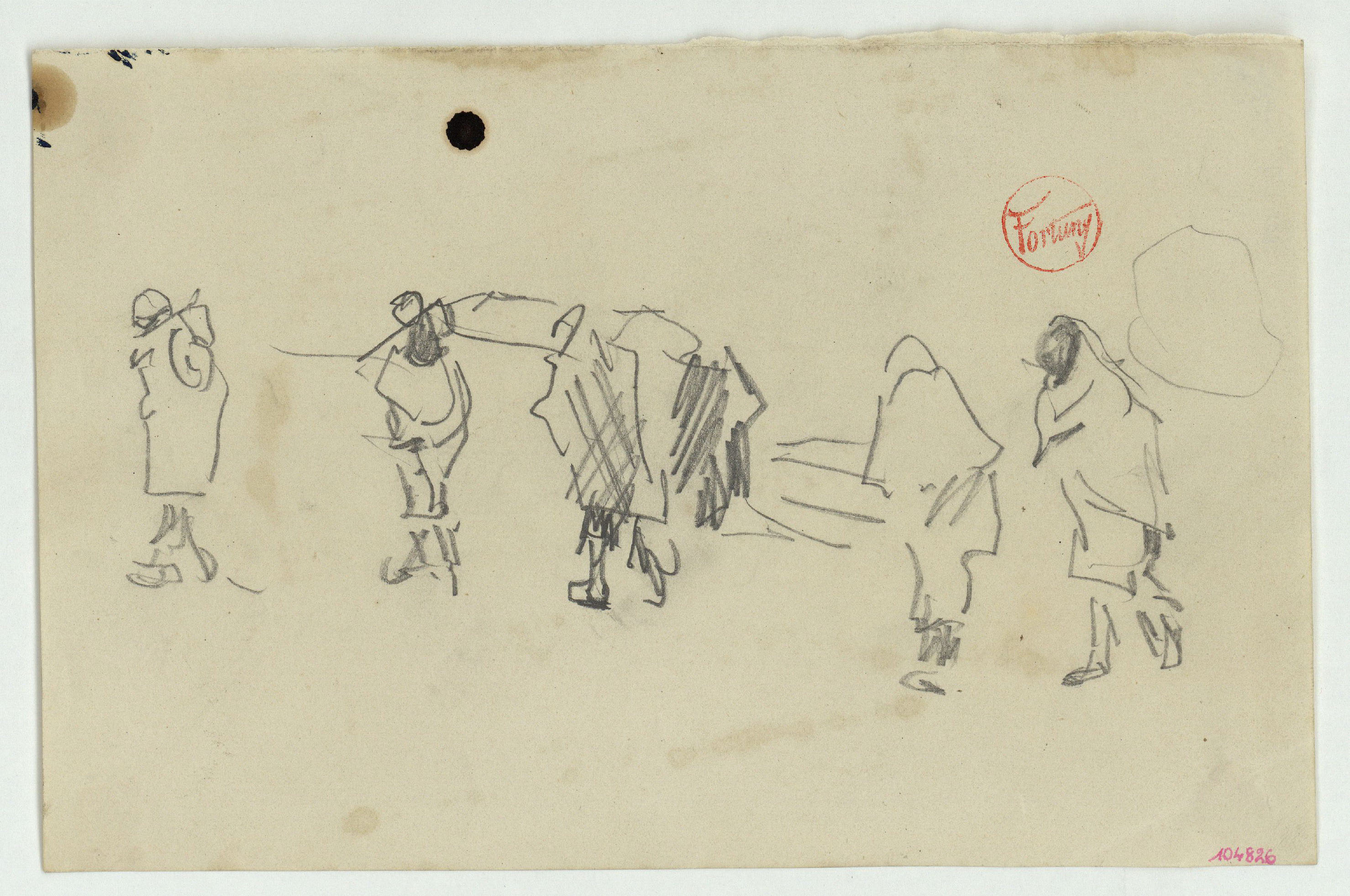 image for: Marià Fortuny - Estudi per al quadre «Enterrament a Granada» - Cap a 1871