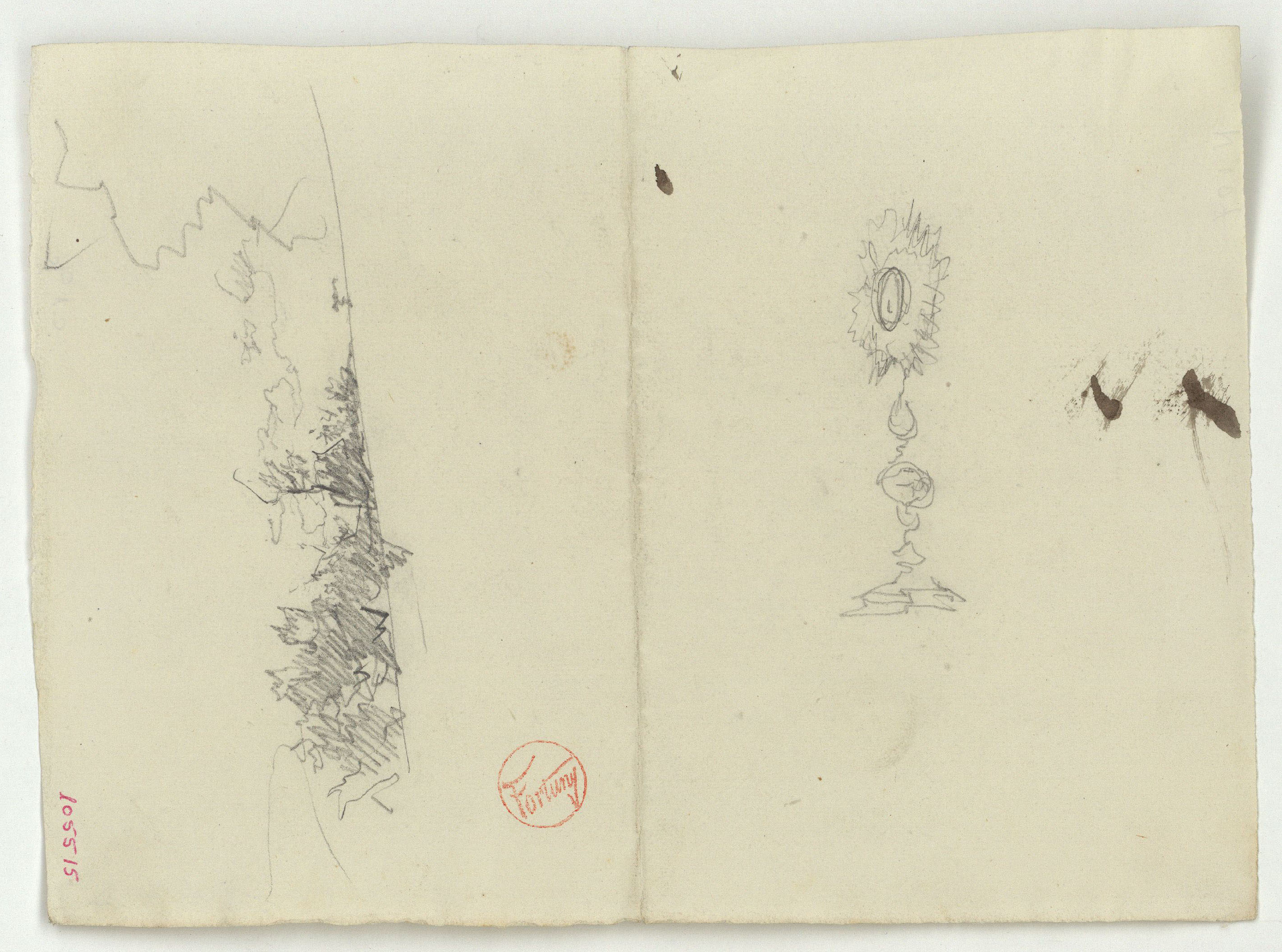 image for: Marià Fortuny - Custòdia i croquis inconcret - Cap a 1867-1872
