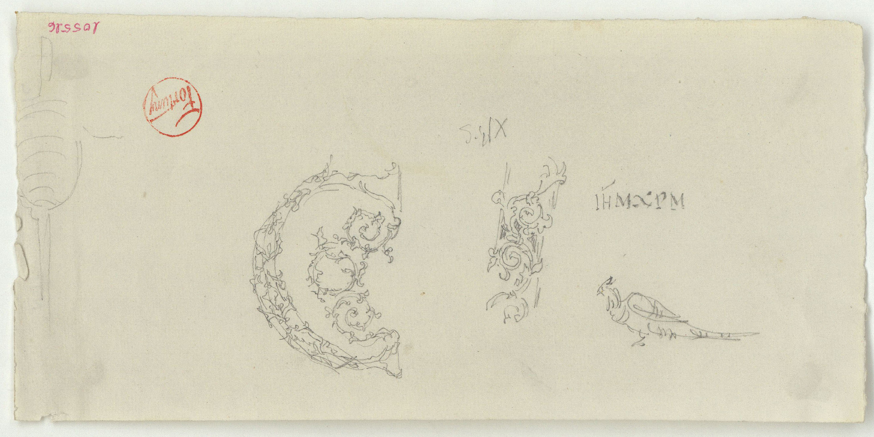 image for: Marià Fortuny - Sanefes i ocell - Cap a 1863-1872