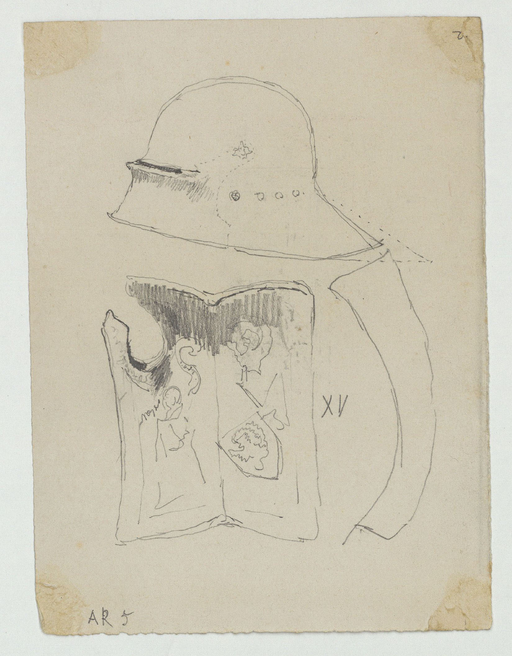 image for: Marià Fortuny - Poms d&#039;espasa d&#039;estil musulmà (anvers) / Casc i cuirassa del segle XV (revers) - Cap a 1867-1872 [1]