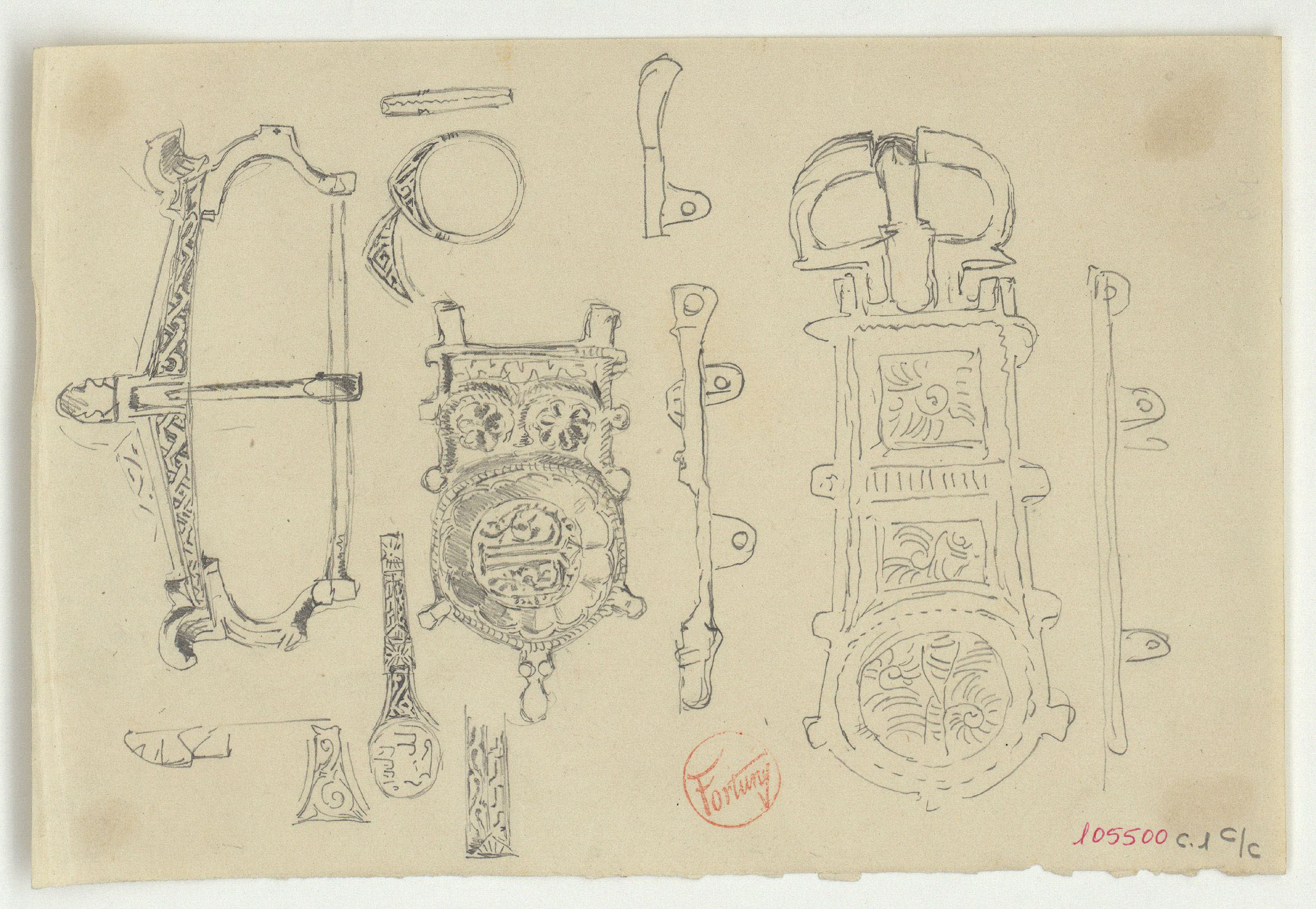 image for: Marià Fortuny - Fíbules d&#039;estil musulmà - Cap a 1870-1872