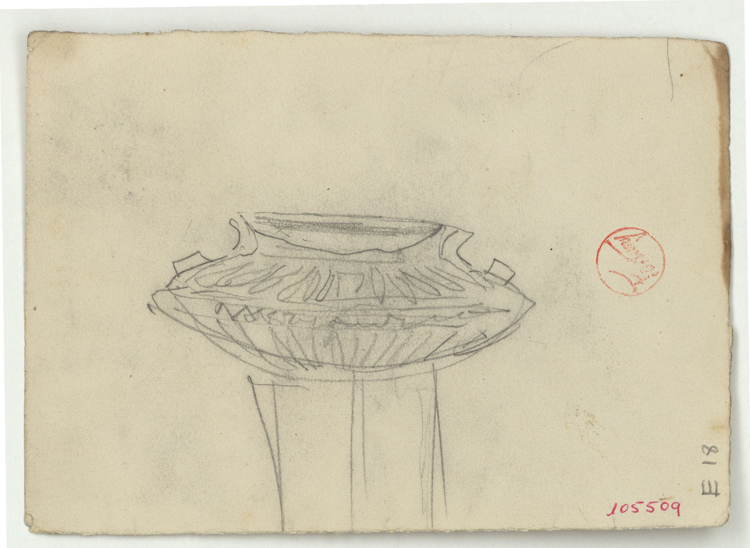 image for: Marià Fortuny - Vas (anvers) / Croquis inconcret (revers) - Cap a 1870-1872