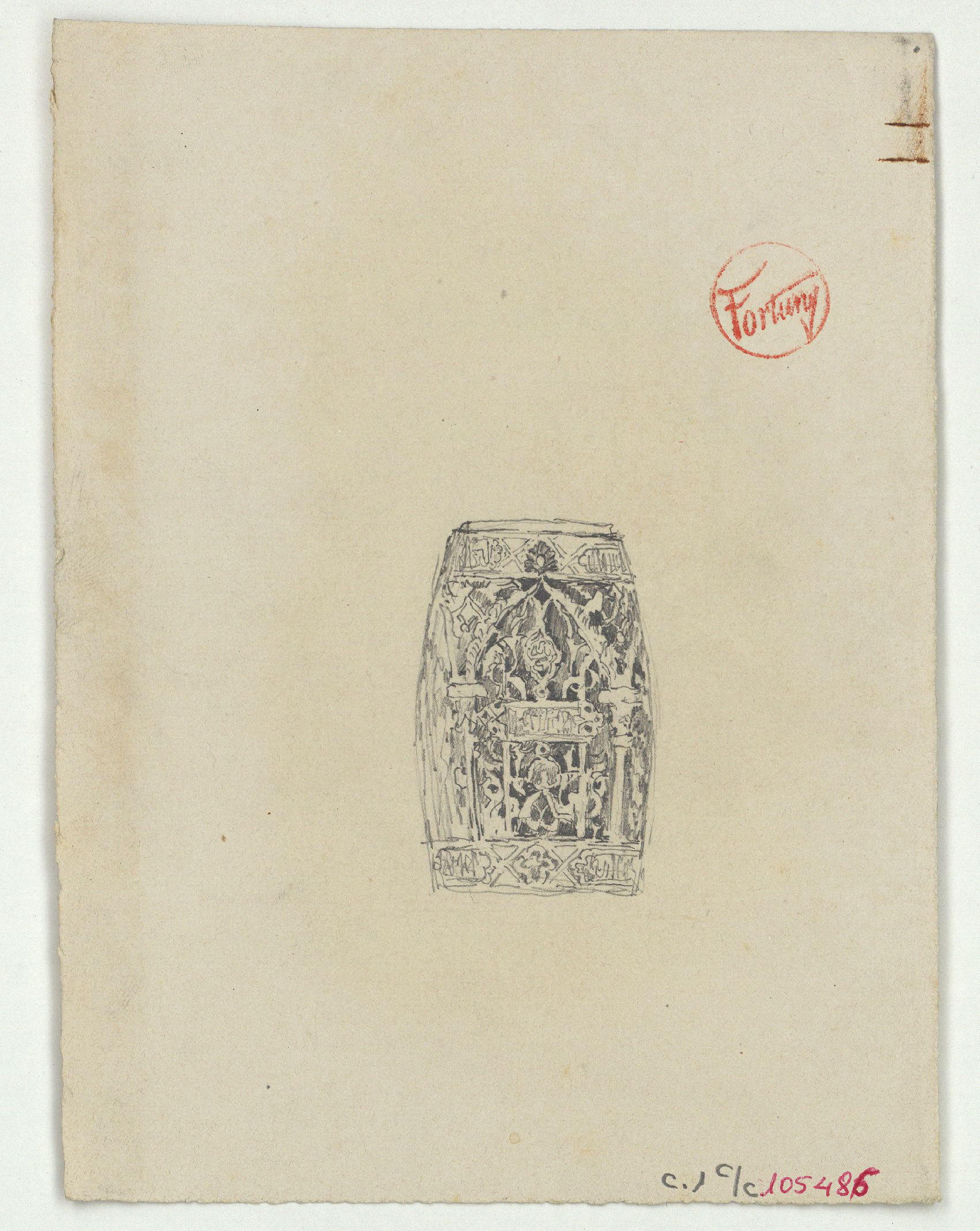 image for: Marià Fortuny - Objecte d&#039;estil musulmà (anvers) / Representació de sant Jordi, amb orla i escut (revers) - Cap a 1867-1872