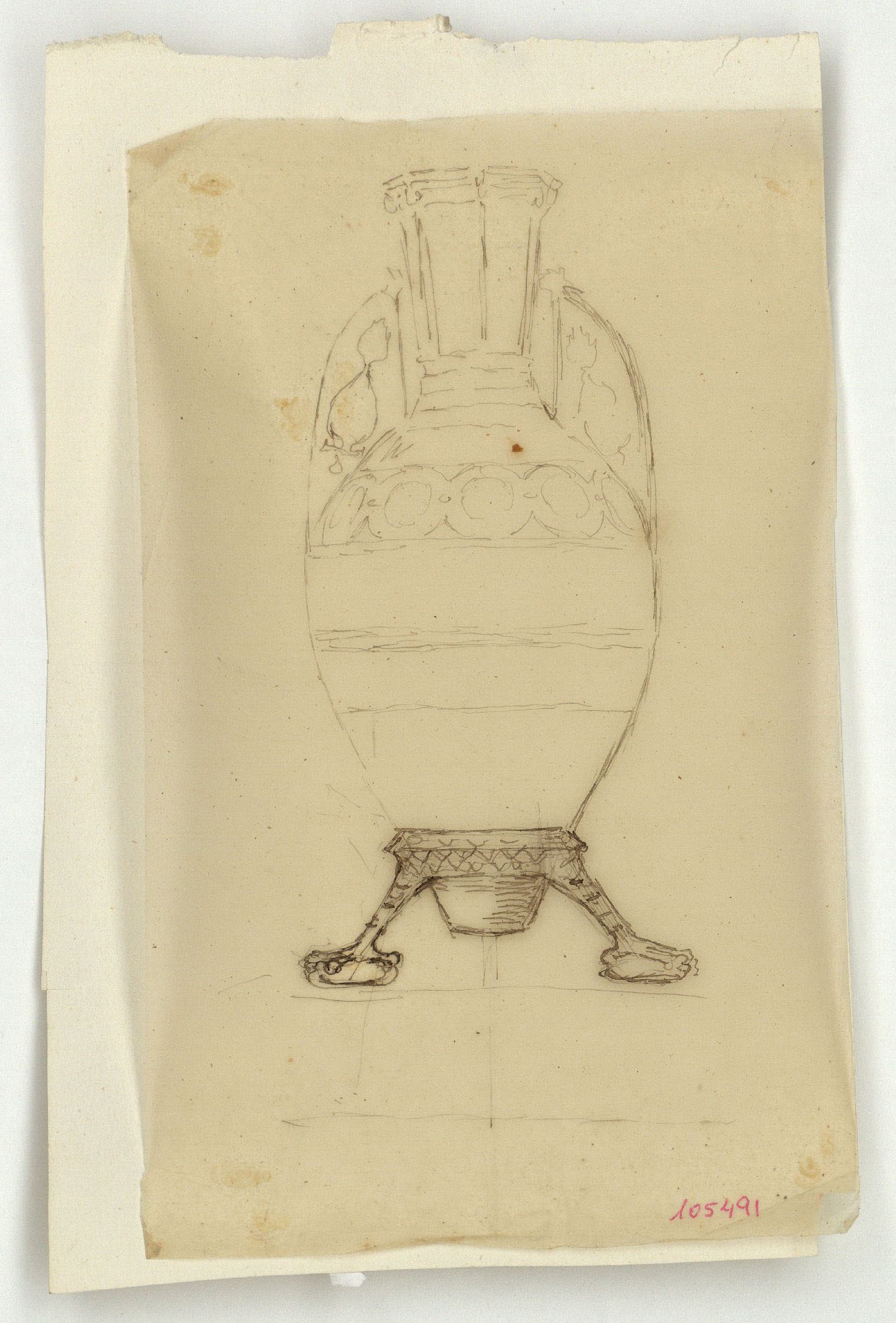 image for: Marià Fortuny - Calc de vas d&#039;estil musulmà amb suport - Cap a 1870-1872