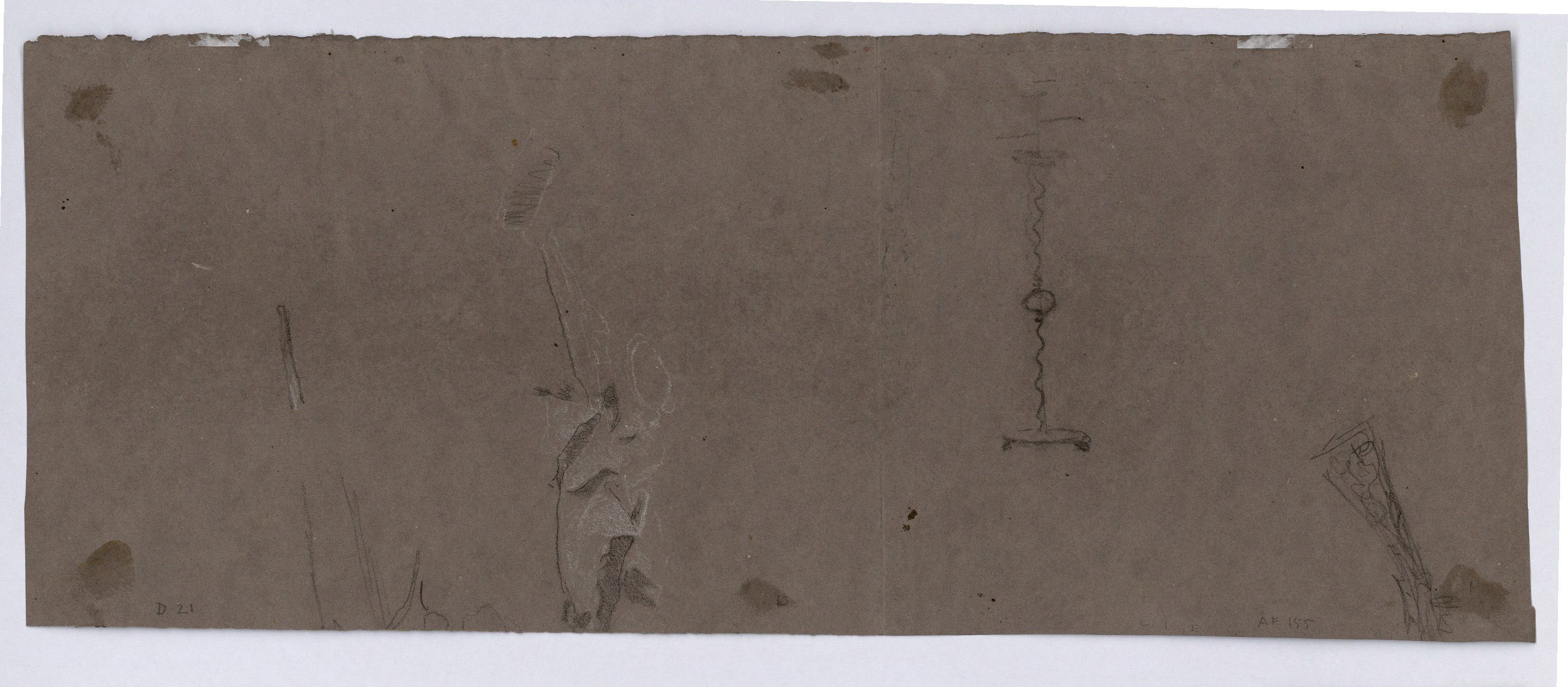 image for: Marià Fortuny - Paisatge marroquí (anvers) / Croquis inconcrets (revers) - Cap a 1860-1862 [1]