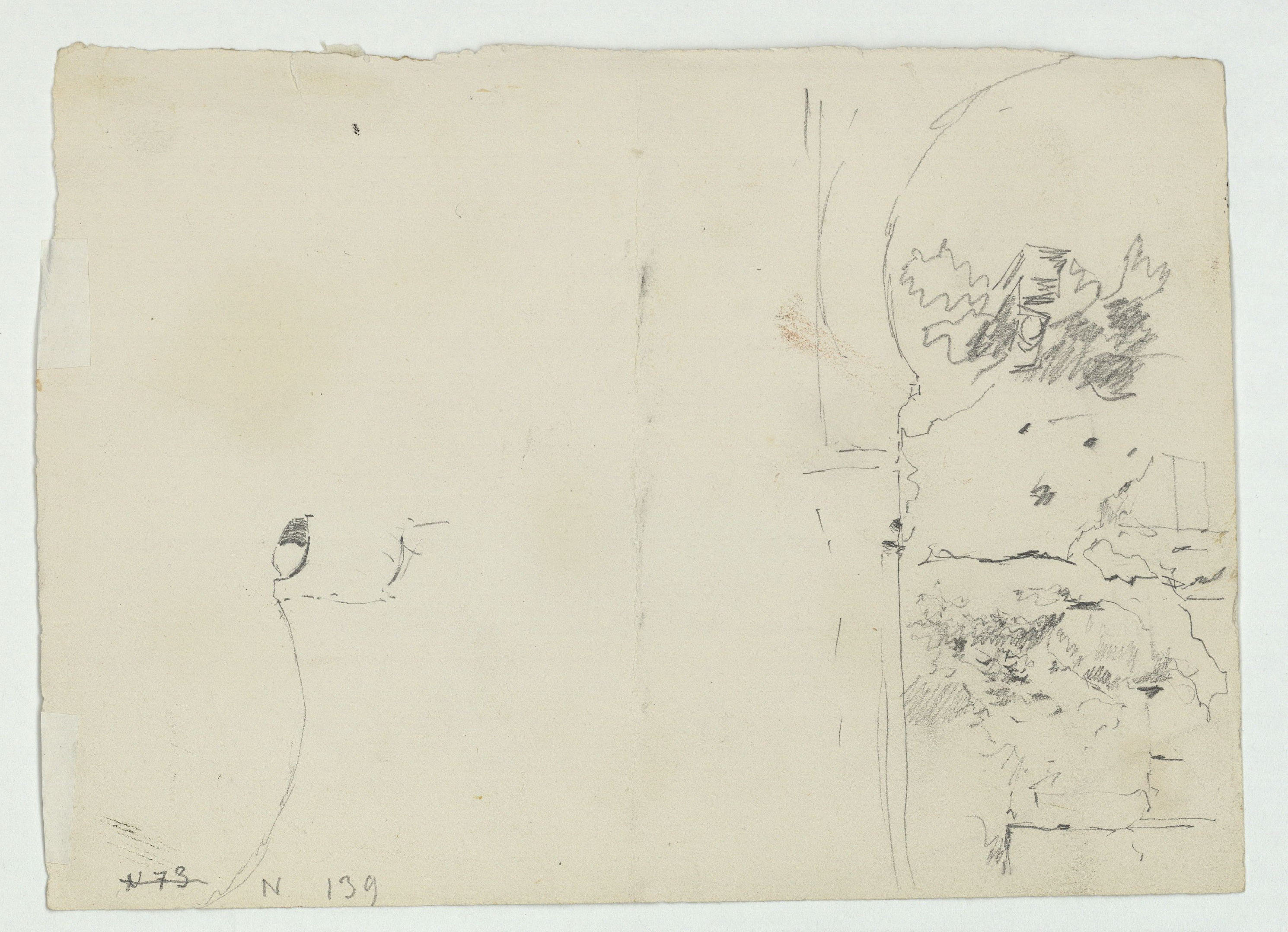 image for: Marià Fortuny - Estudi per al quadre «L&#039;esmolador de sabres» (anvers) / Estudi per al quadre «L&#039;esmolador de sabres» (revers) - Cap a 1872 [1]