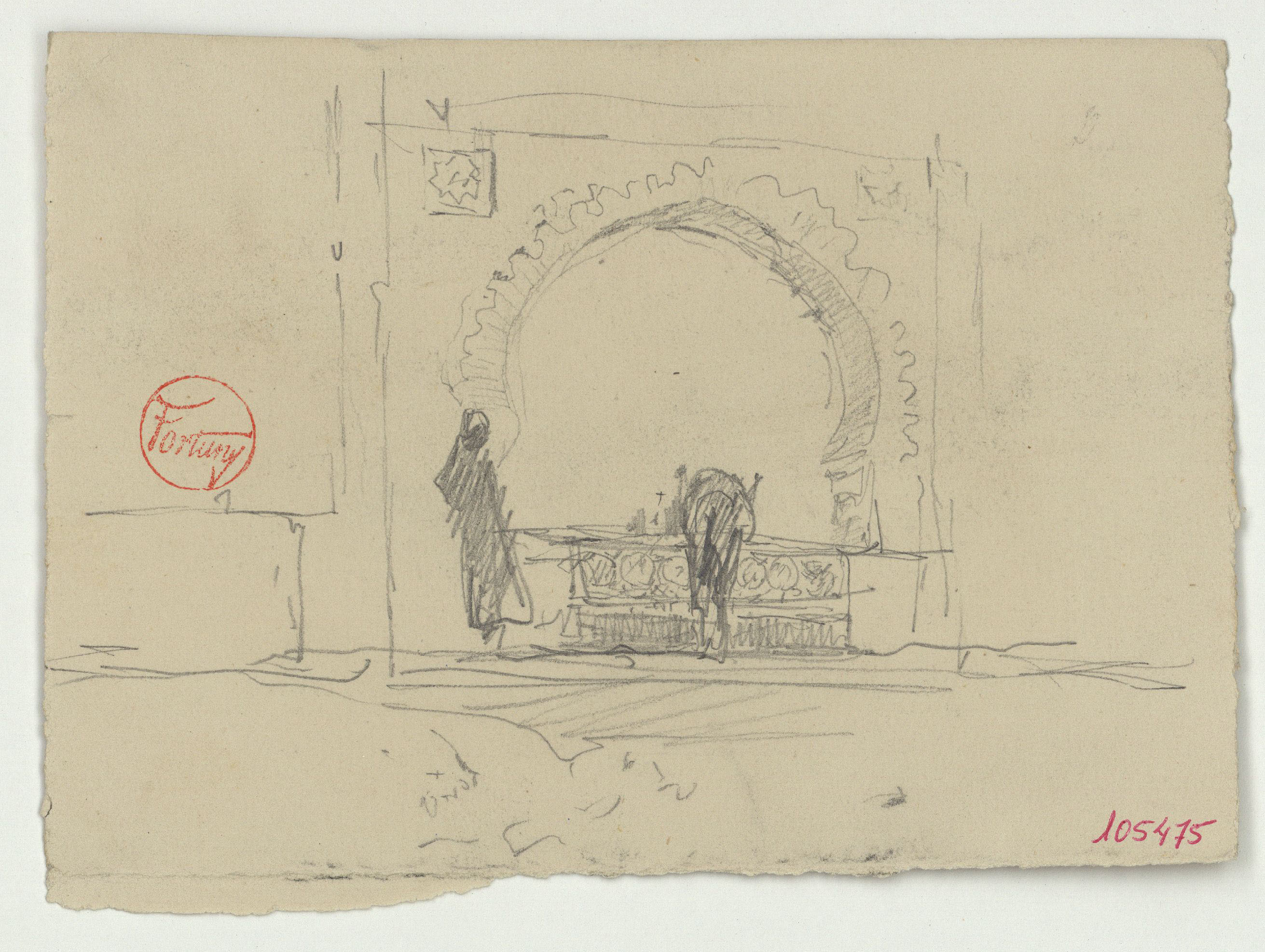 image for: Marià Fortuny - Abeurador marroquí - Cap a 1860-1862