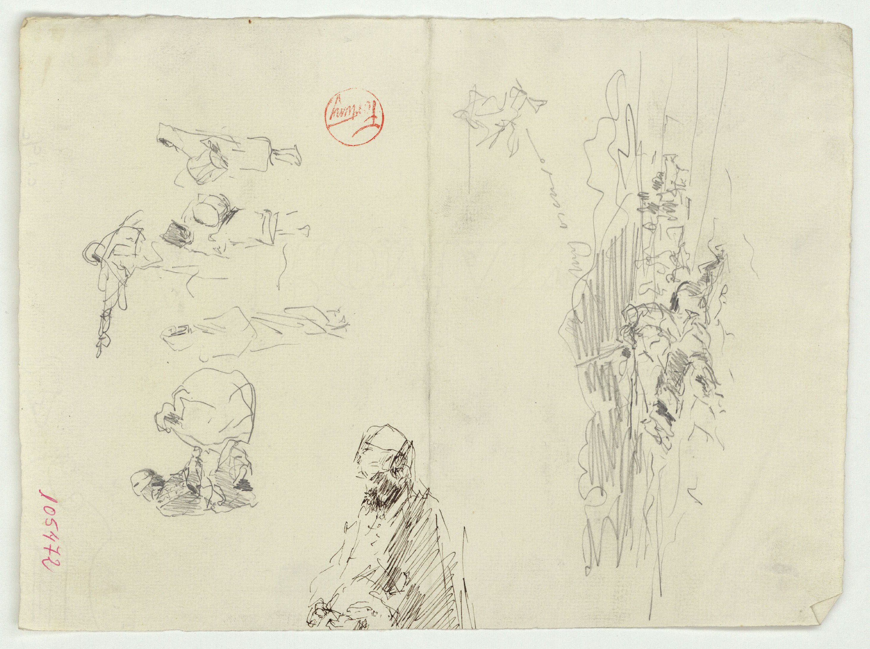 image for: Marià Fortuny - Estudi per al quadre «La cursa de la pólvora» - Cap a 1860-1862