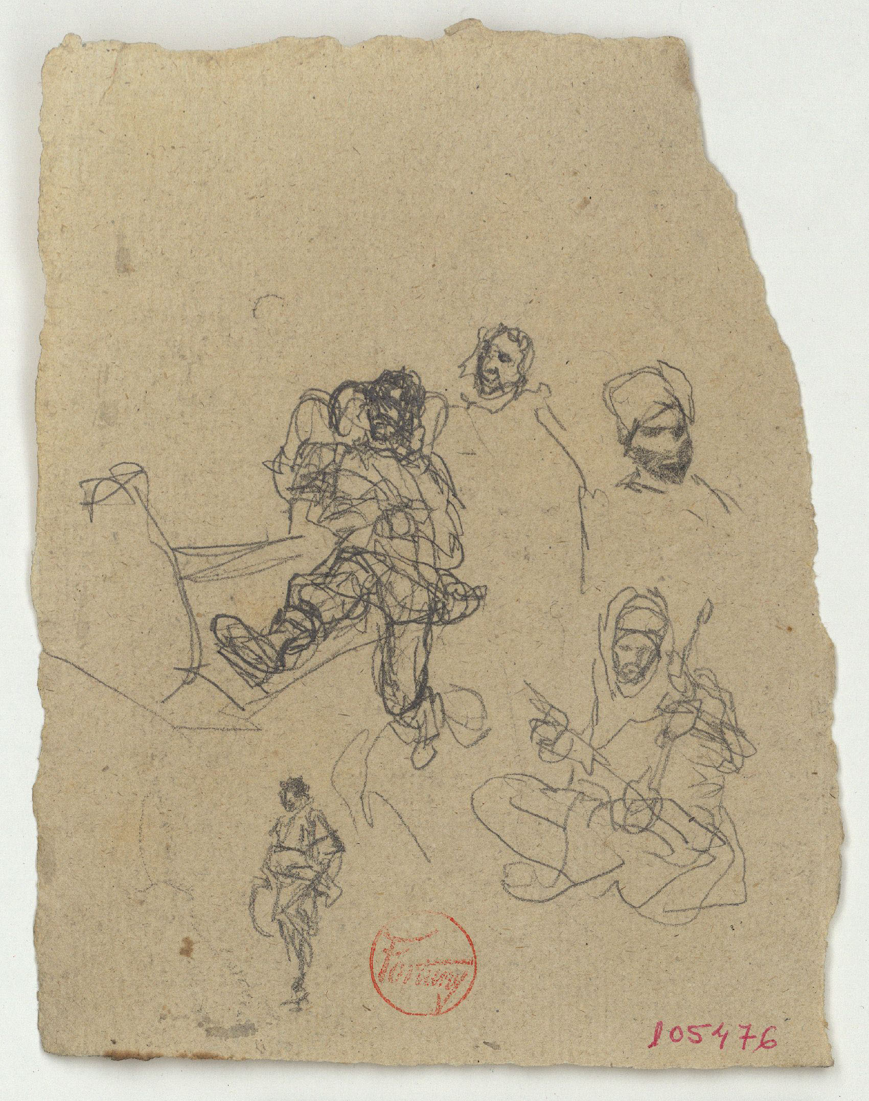 image for: Marià Fortuny - Estudi per al quadre «Músics marroquins» - Cap a 1870-1872