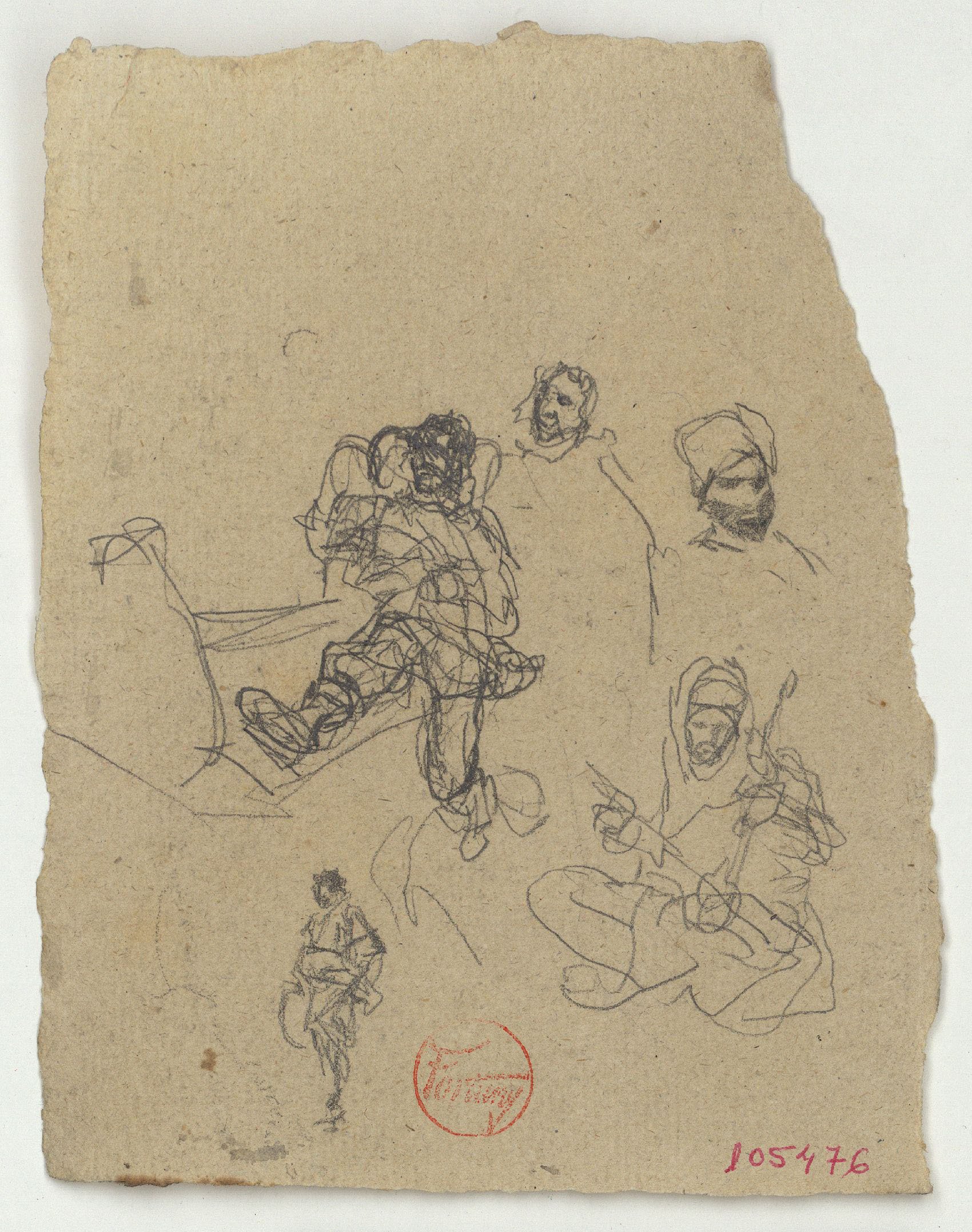 image for: Marià Fortuny - Estudi per al quadre «Músics marroquins» - Cap a 1870-1872