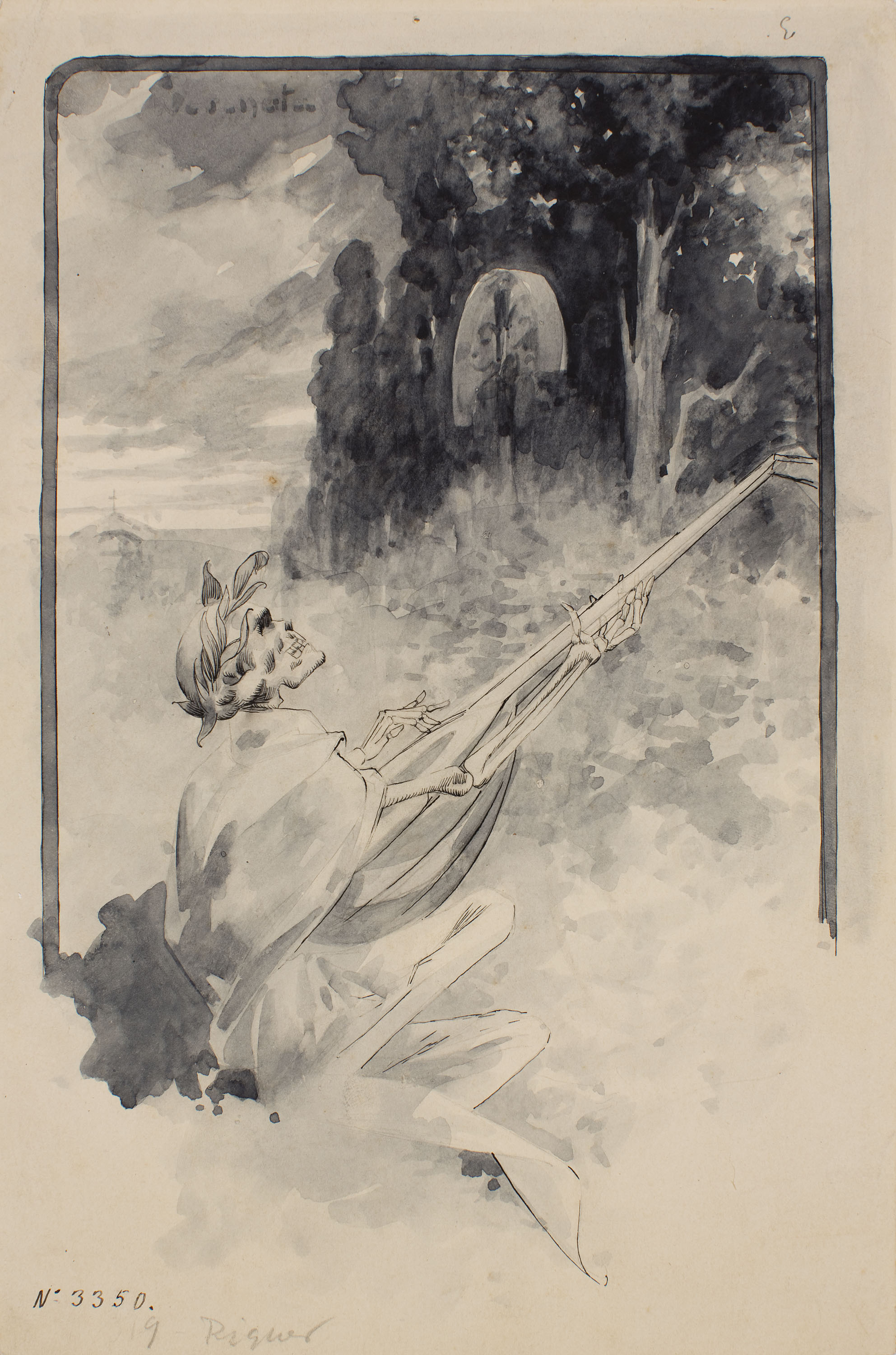 image for: Alexandre de Riquer - Cant de la mort - Cap a 1890-1900